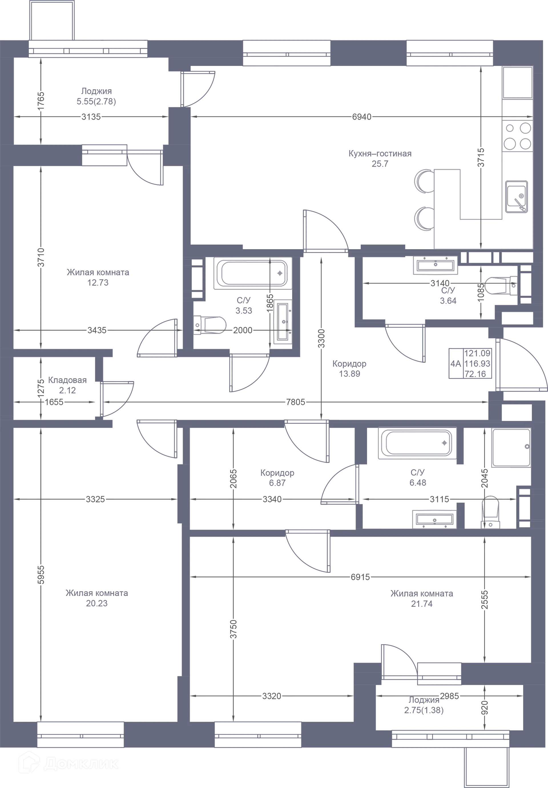Фото квартиры в ЖК Мой Ритм