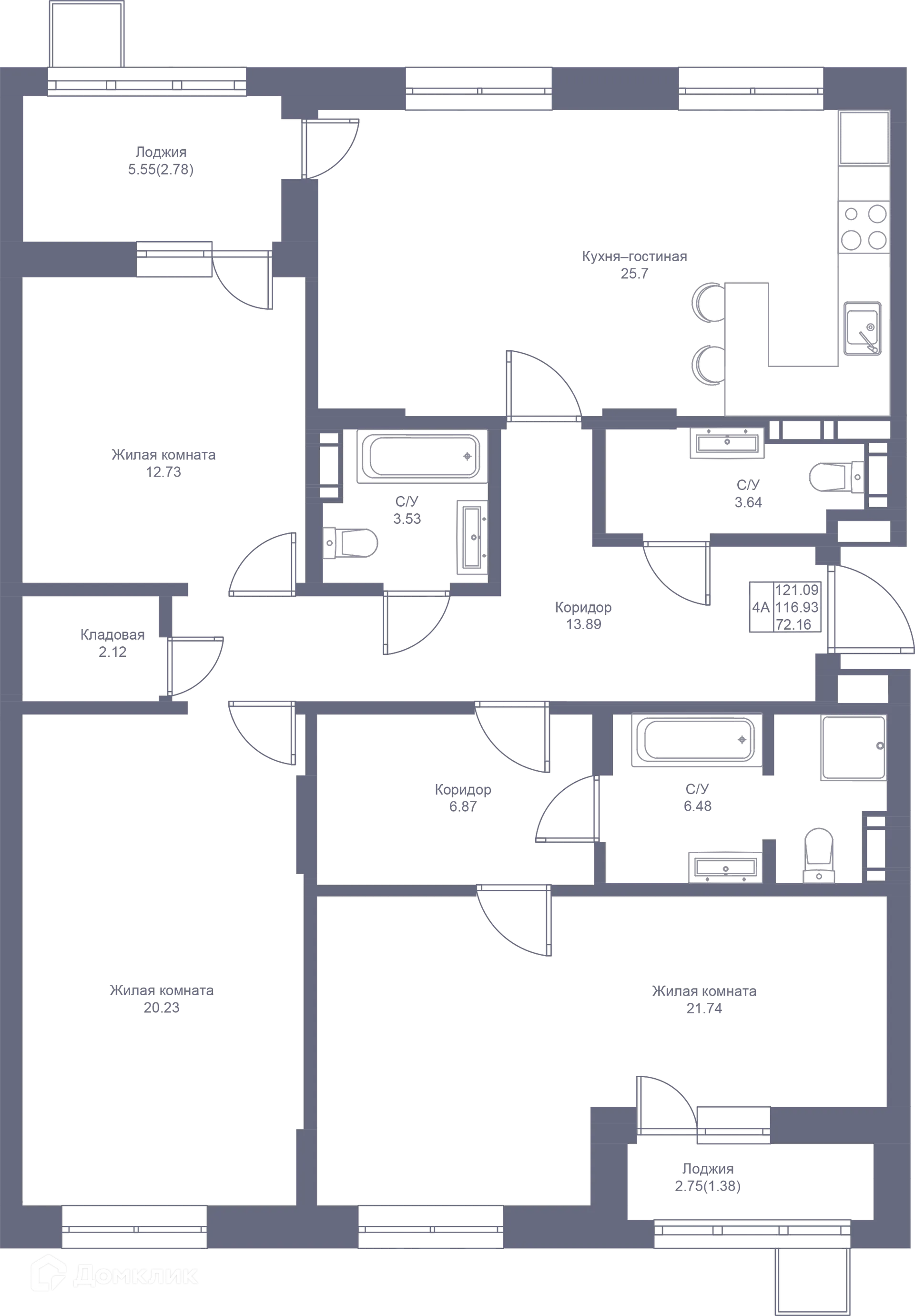 Фото квартиры в ЖК Мой Ритм