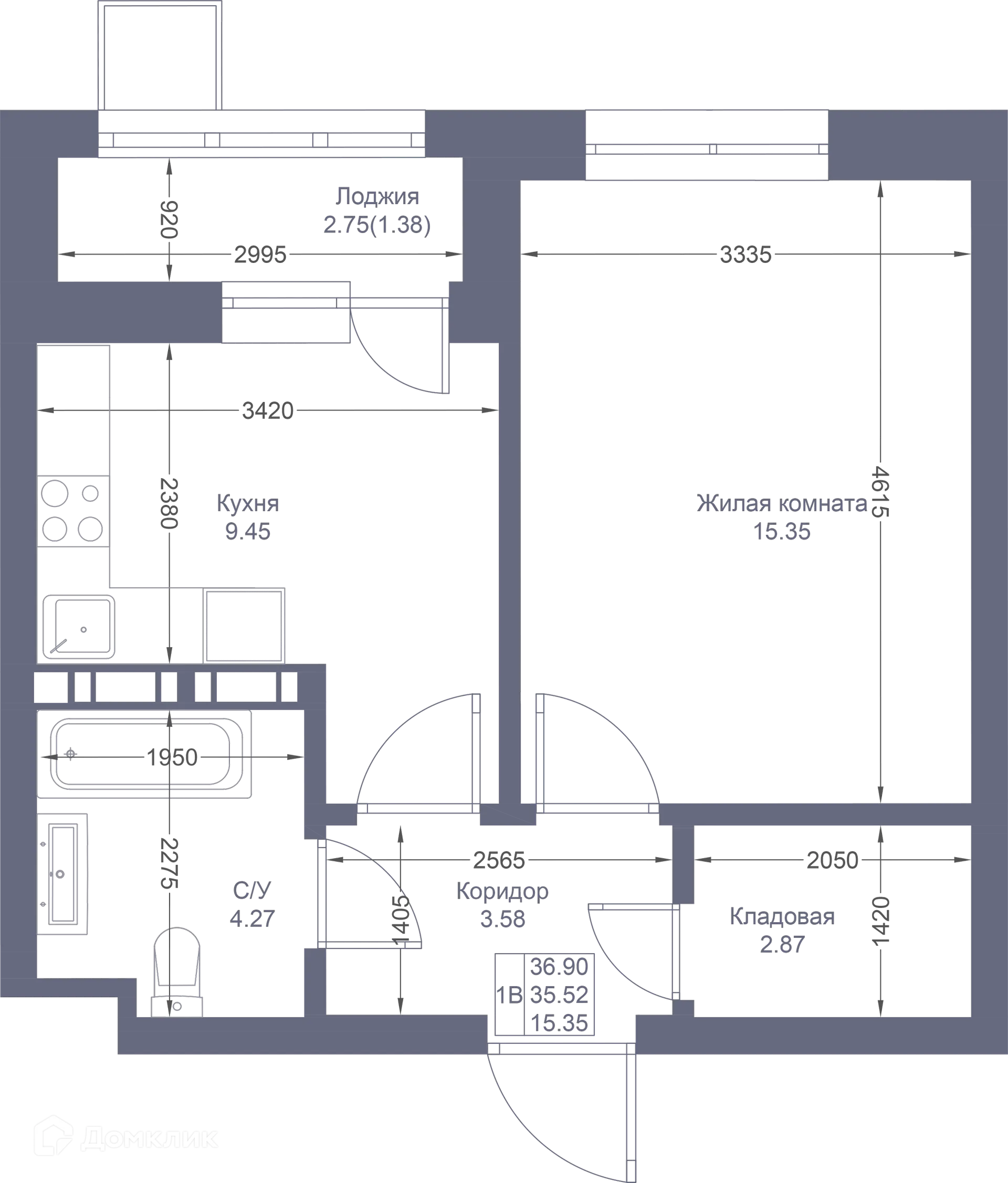 Фото квартиры в ЖК Мой Ритм