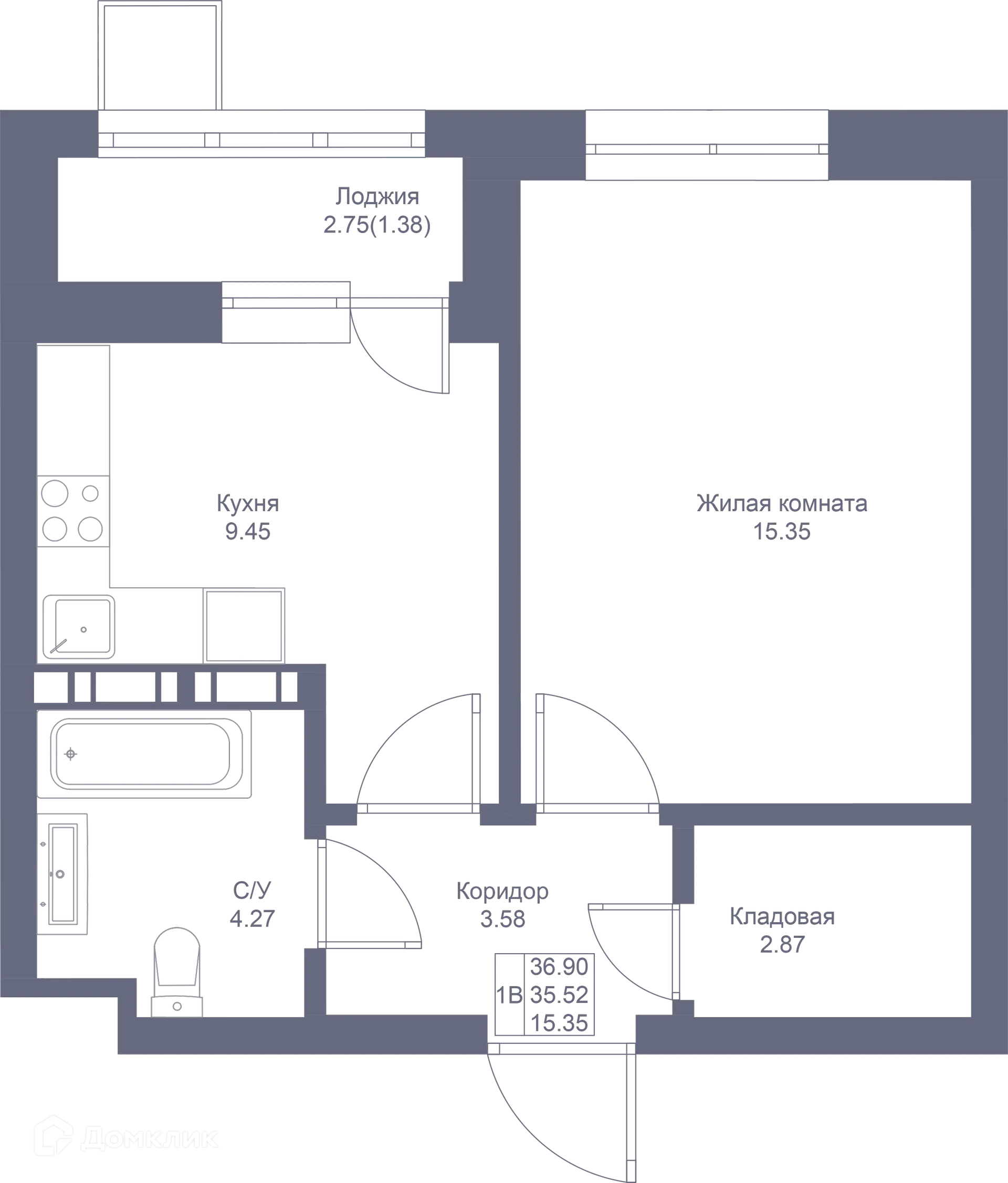 Фото квартиры в ЖК Мой Ритм