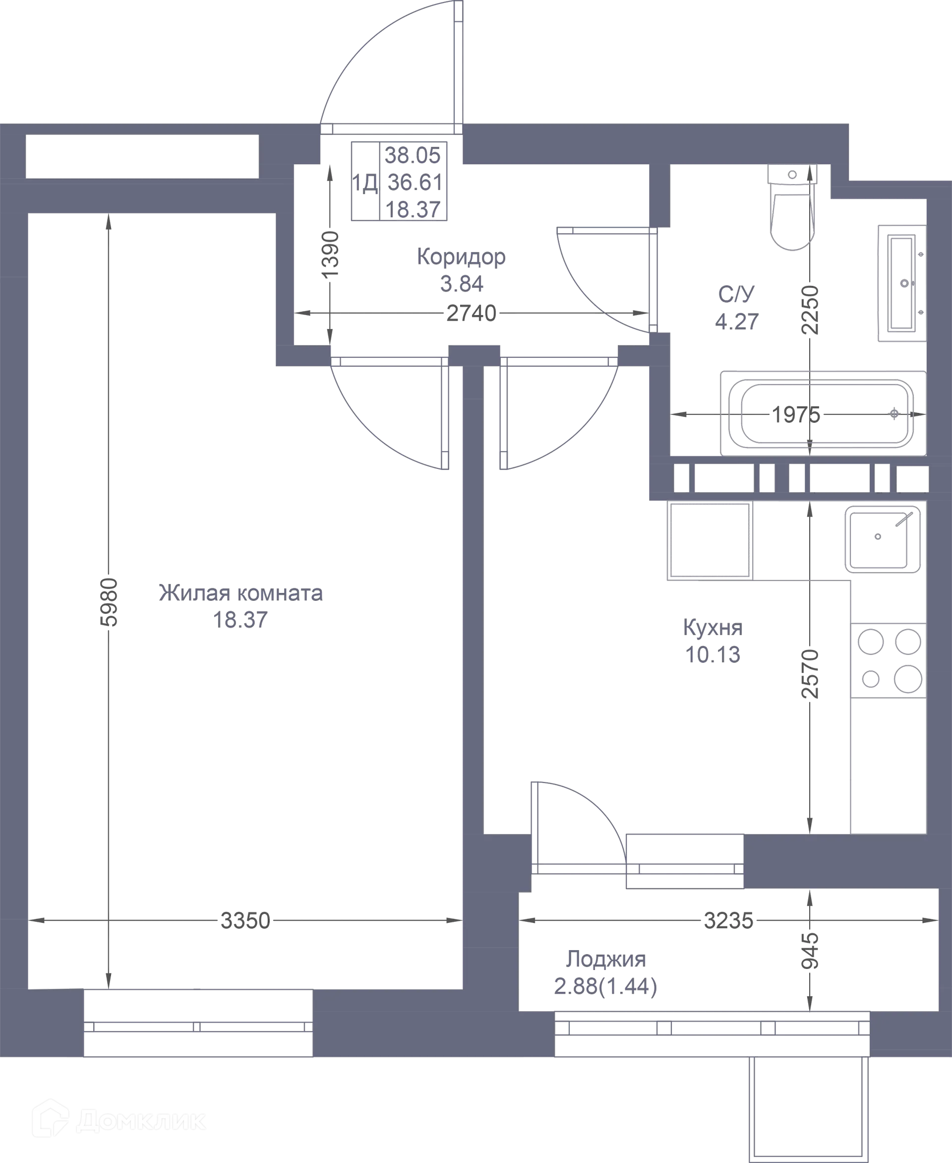 Фото квартиры в ЖК Мой Ритм