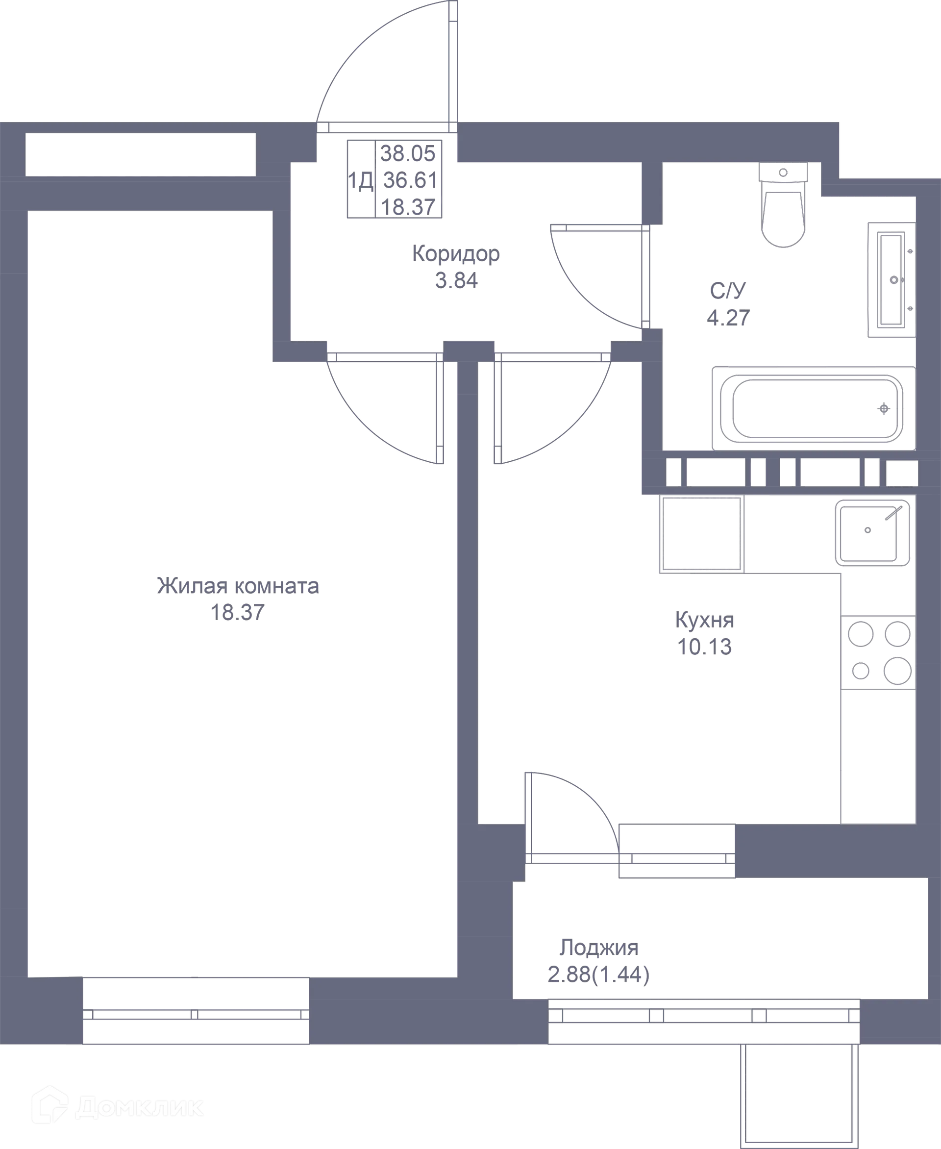 Фото квартиры в ЖК Мой Ритм