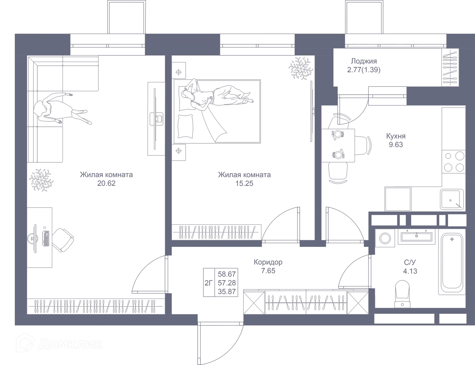 Фото квартиры в ЖК Мой Ритм