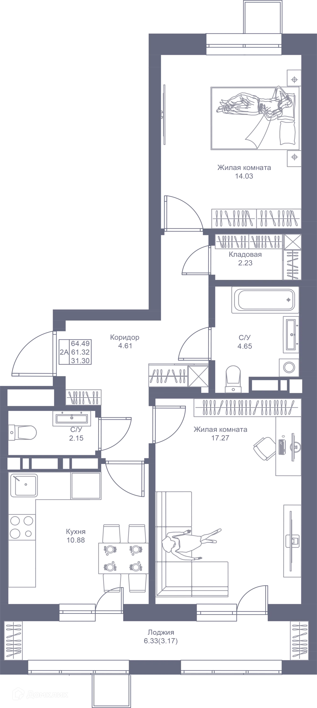 Фото квартиры в ЖК Мой Ритм