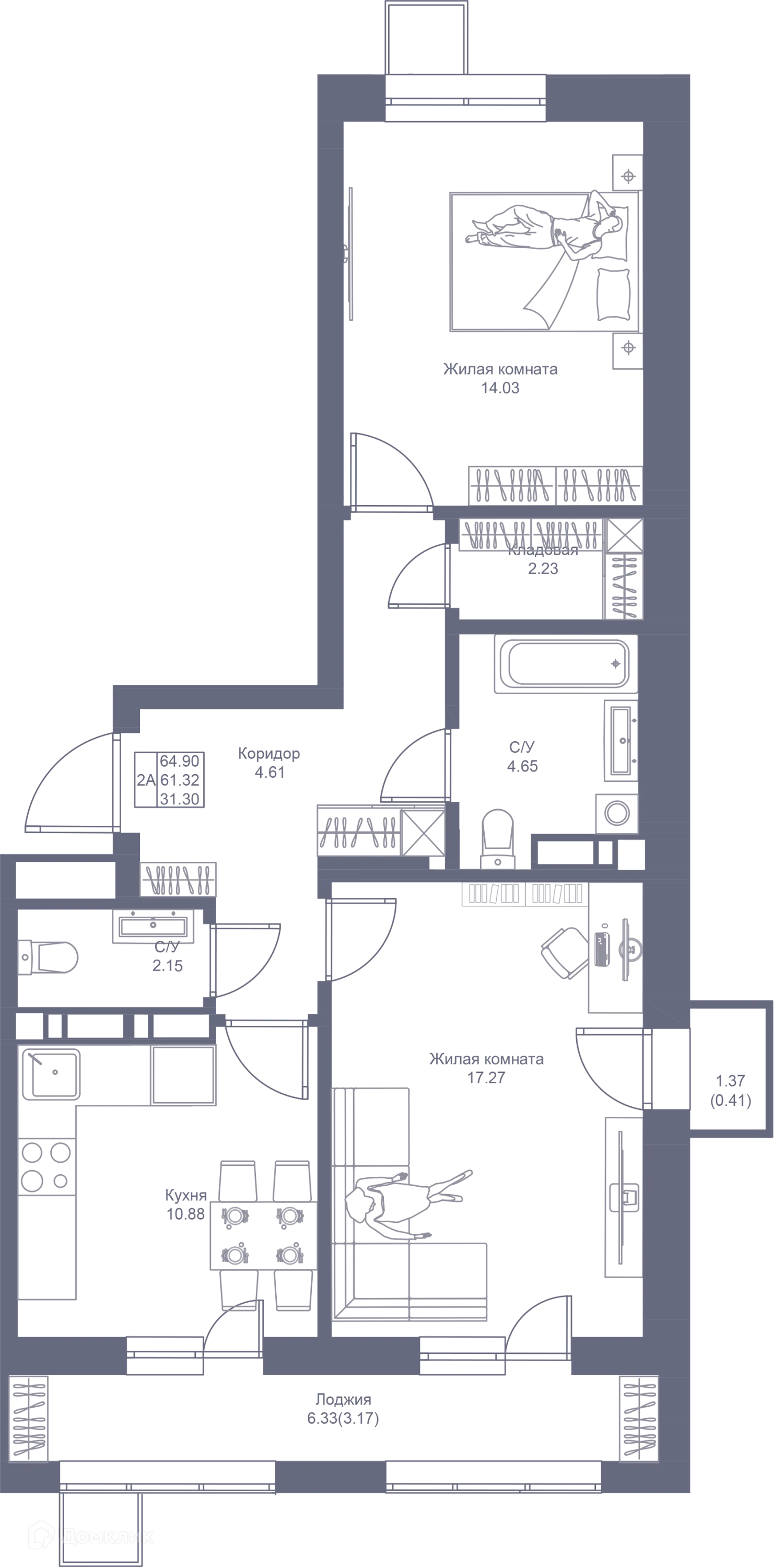 Фото квартиры в ЖК Мой Ритм
