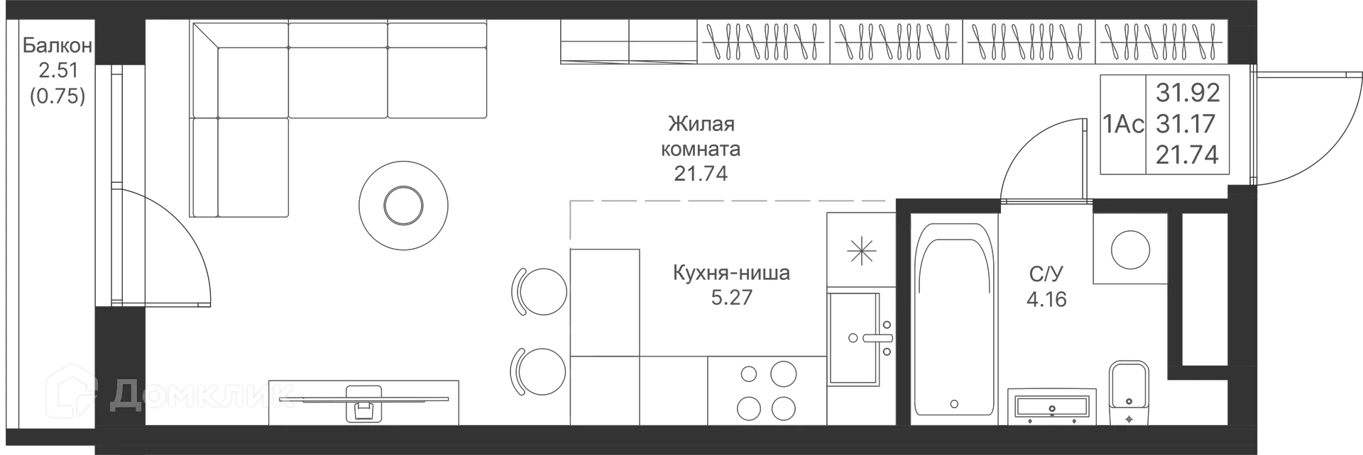 Фото квартиры в ЖК Мой Ритм