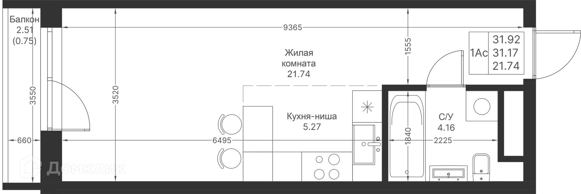 Фото квартиры в ЖК Мой Ритм