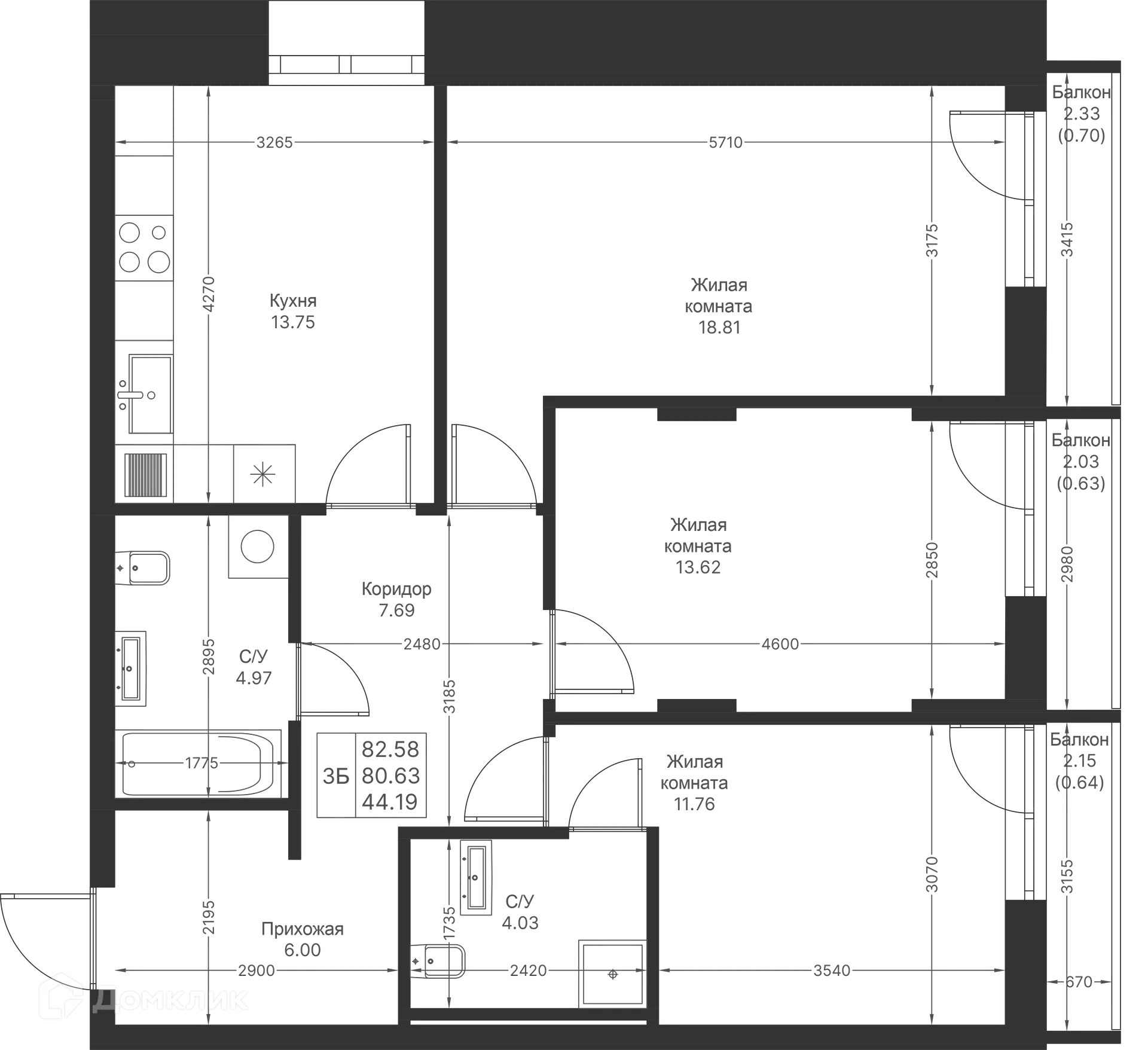 Фото квартиры в ЖК Мой Ритм