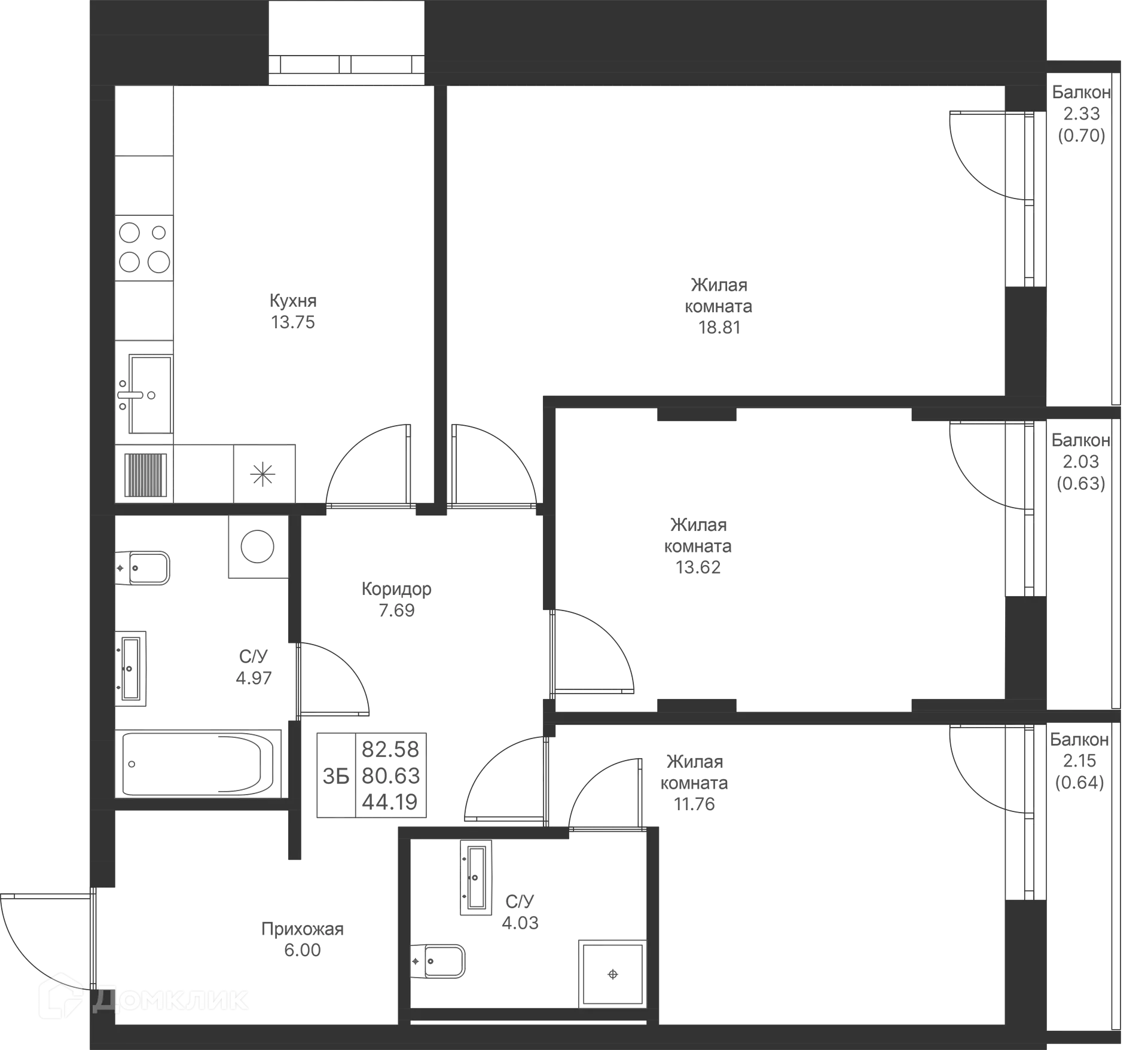Фото квартиры в ЖК Мой Ритм
