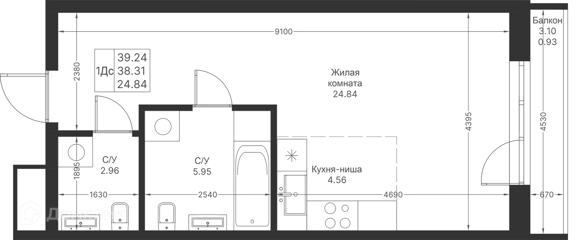 Фото квартиры в ЖК Мой Ритм