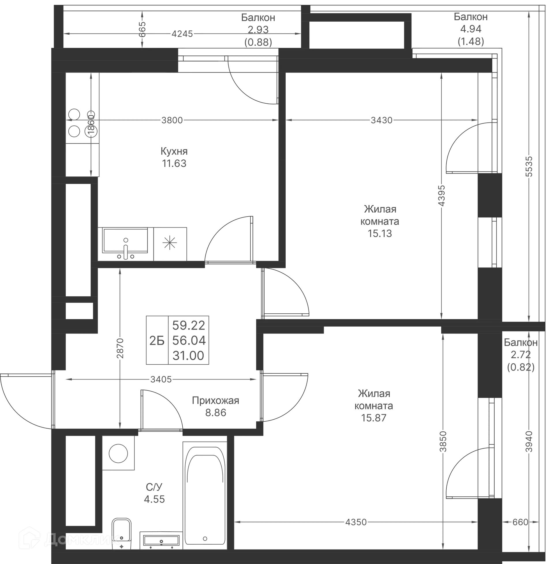 Фото квартиры в ЖК Мой Ритм