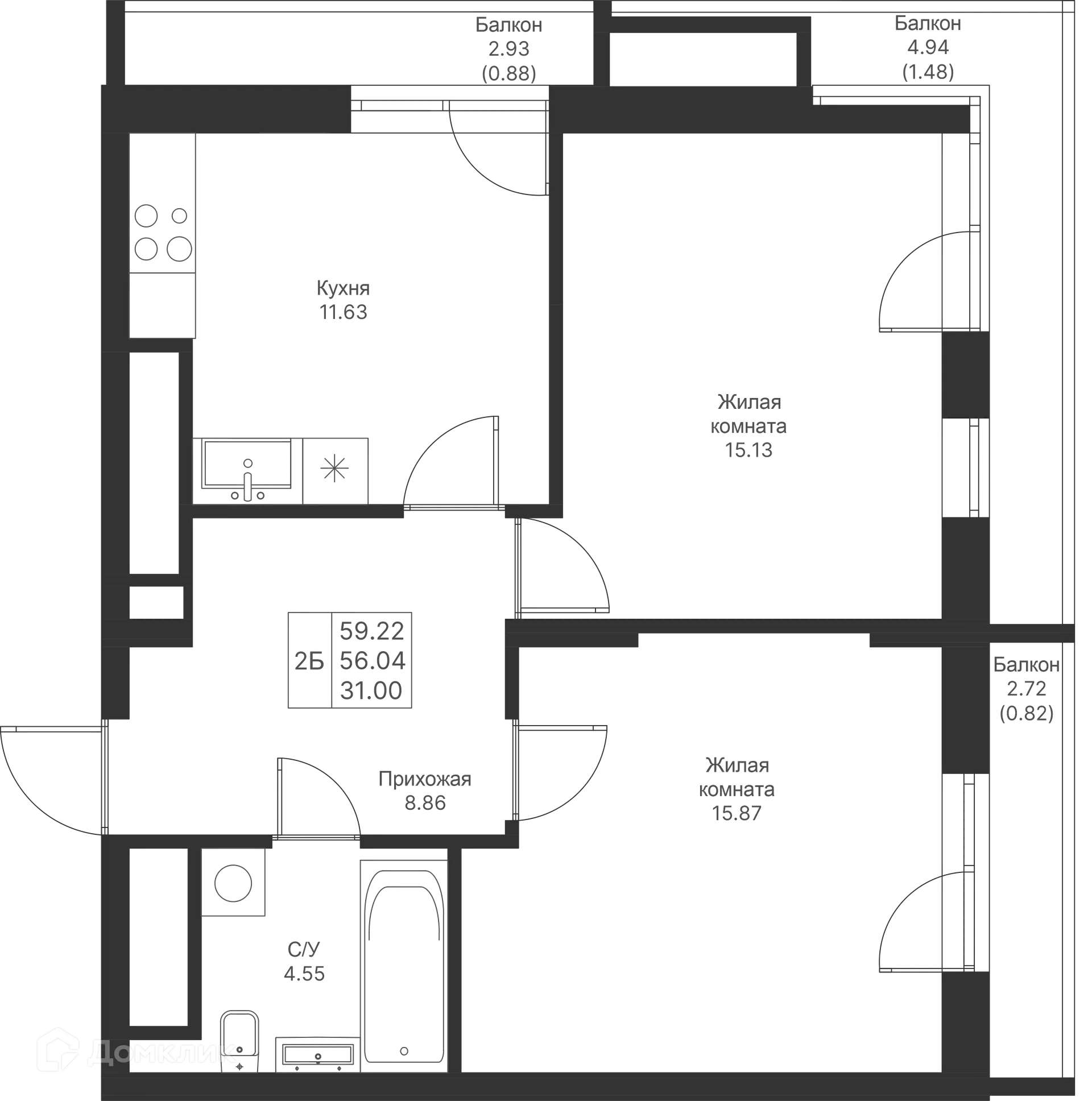 Фото квартиры в ЖК Мой Ритм