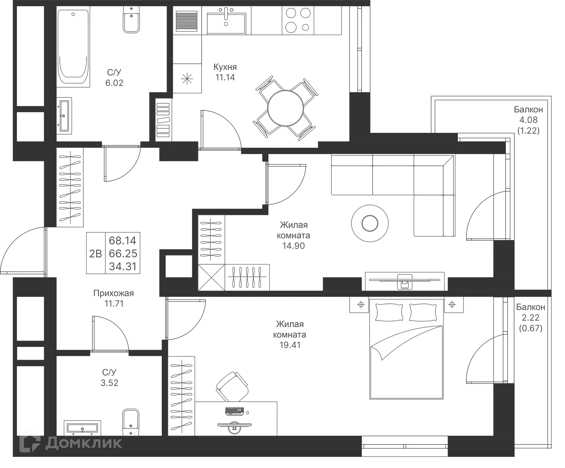 Фото квартиры в ЖК Мой Ритм