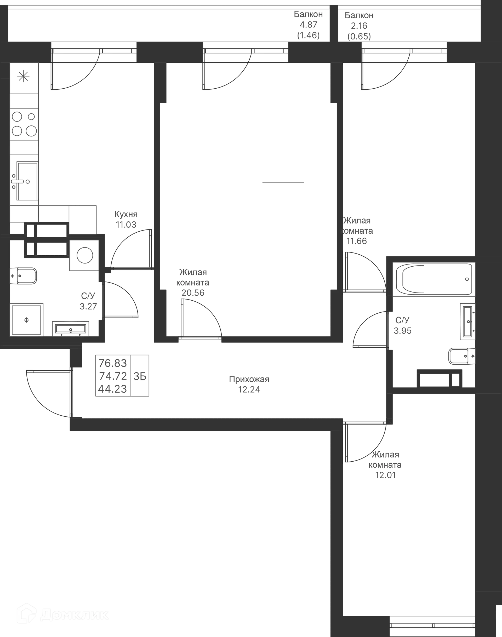 Фото квартиры в ЖК Мой Ритм