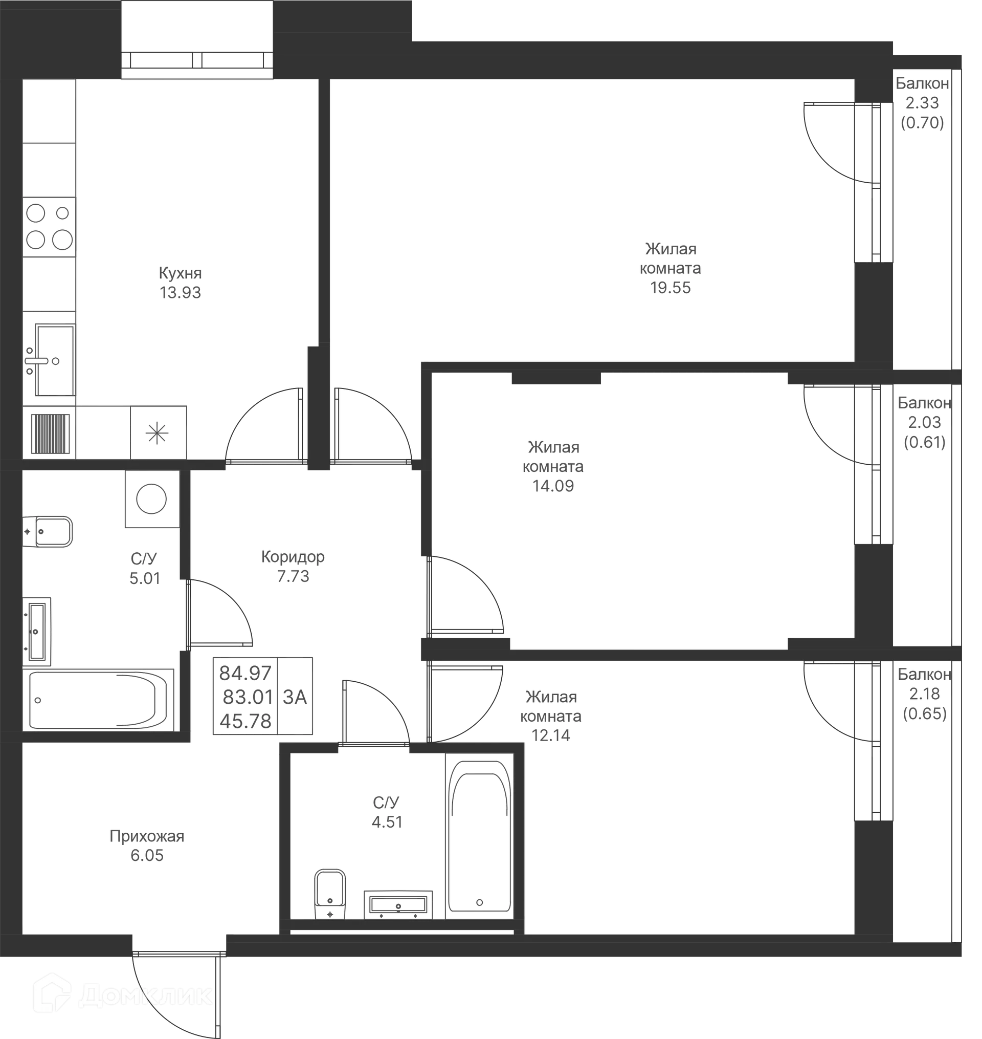 Фото квартиры в ЖК Мой Ритм