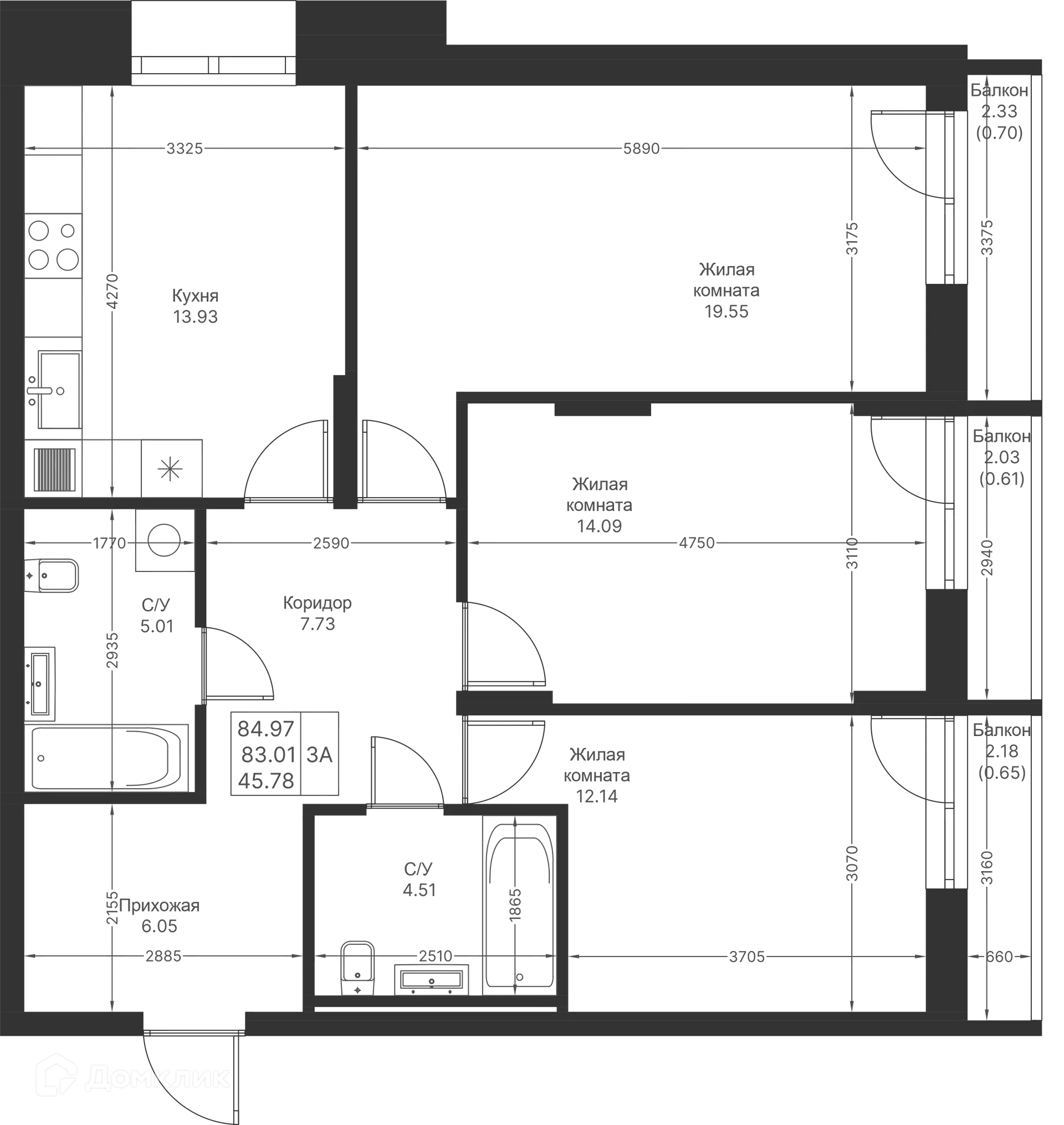 Фото квартиры в ЖК Мой Ритм