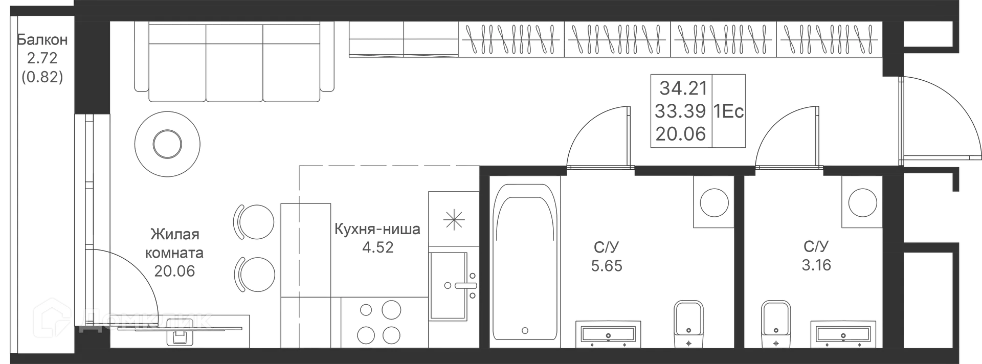Фото квартиры в ЖК Мой Ритм