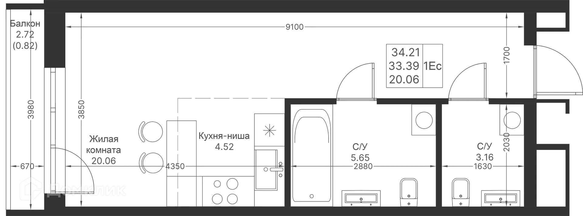 Фото квартиры в ЖК Мой Ритм