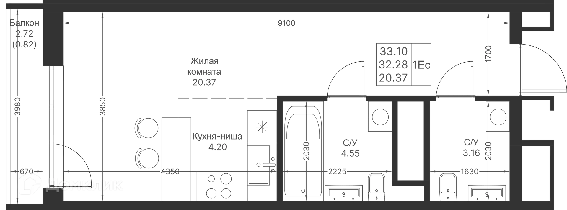 Фото квартиры в ЖК Мой Ритм