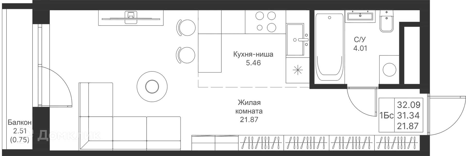 Фото квартиры в ЖК Мой Ритм