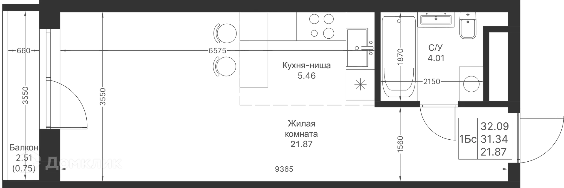 Фото квартиры в ЖК Мой Ритм