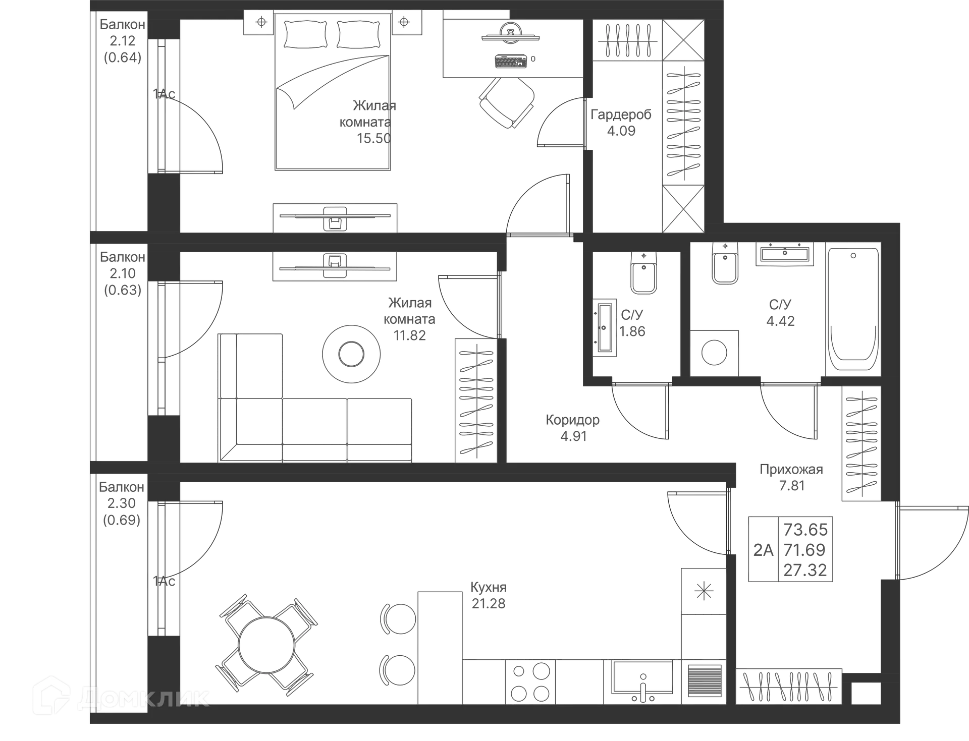 Фото квартиры в ЖК Мой Ритм