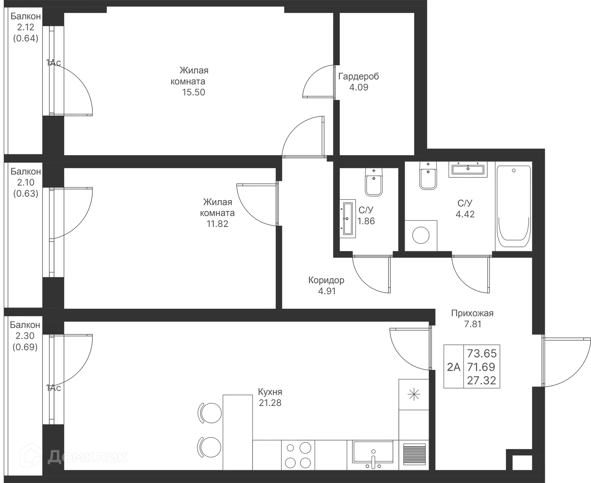 Фото квартиры в ЖК Мой Ритм