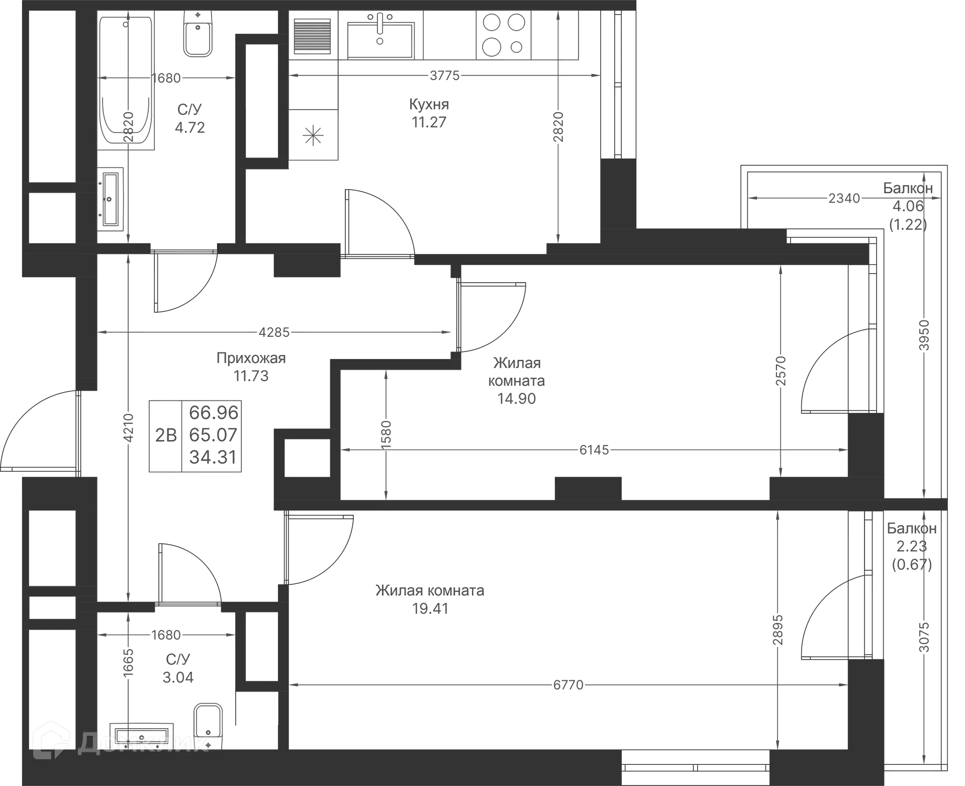 Фото квартиры в ЖК Мой Ритм