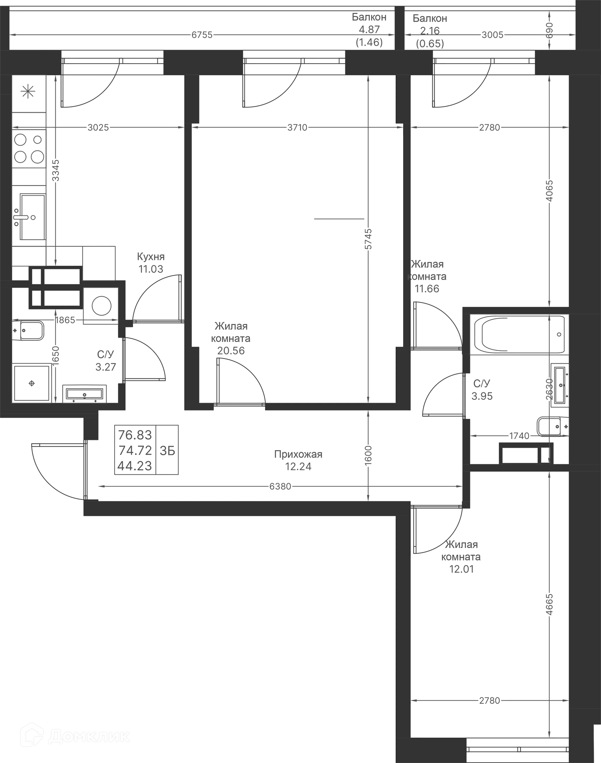 Фото квартиры в ЖК Мой Ритм