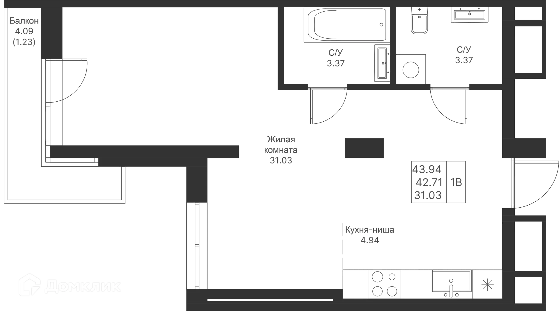 Фото квартиры в ЖК Мой Ритм