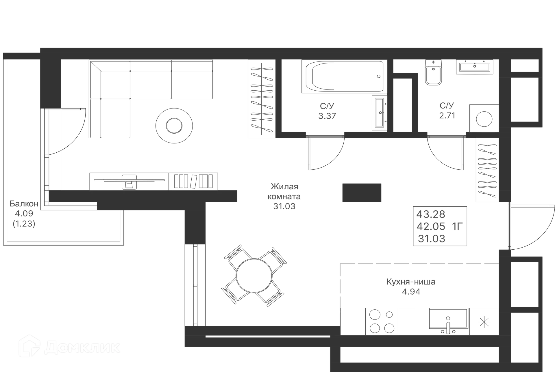 Фото квартиры в ЖК Мой Ритм