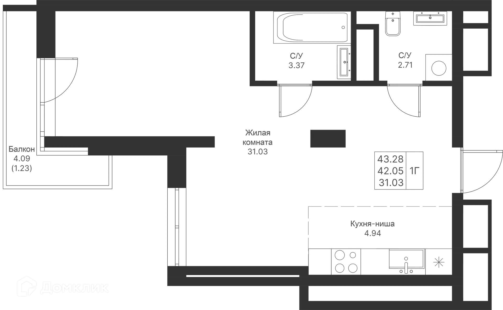 Фото квартиры в ЖК Мой Ритм
