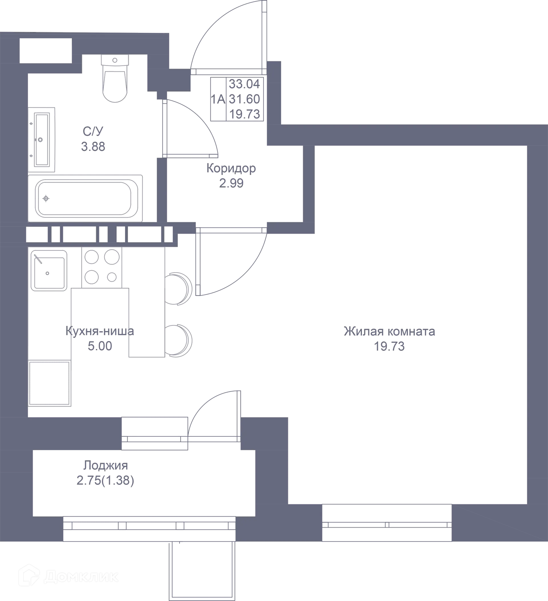 Фото квартиры в ЖК Мой Ритм