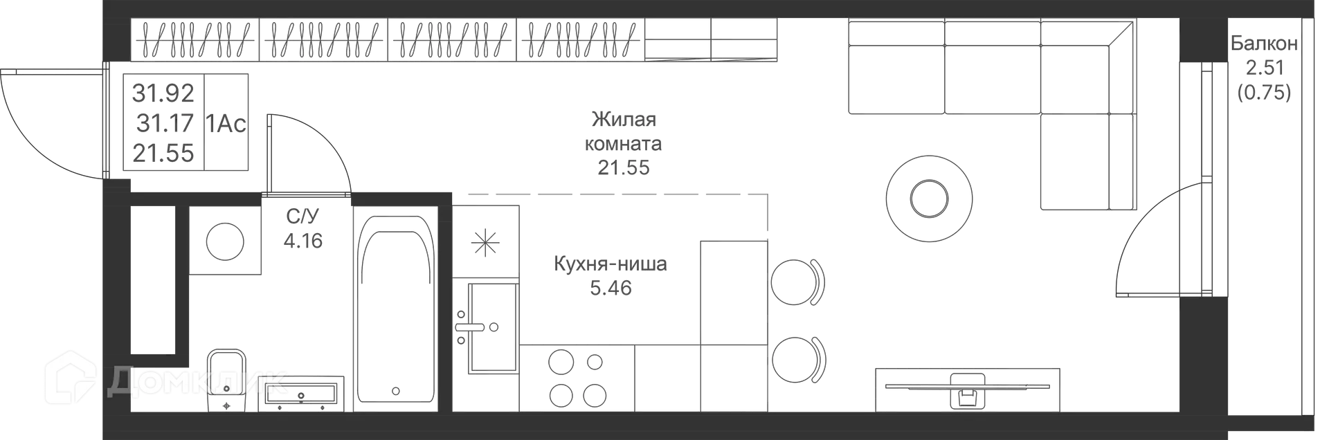 Фото квартиры в ЖК Мой Ритм