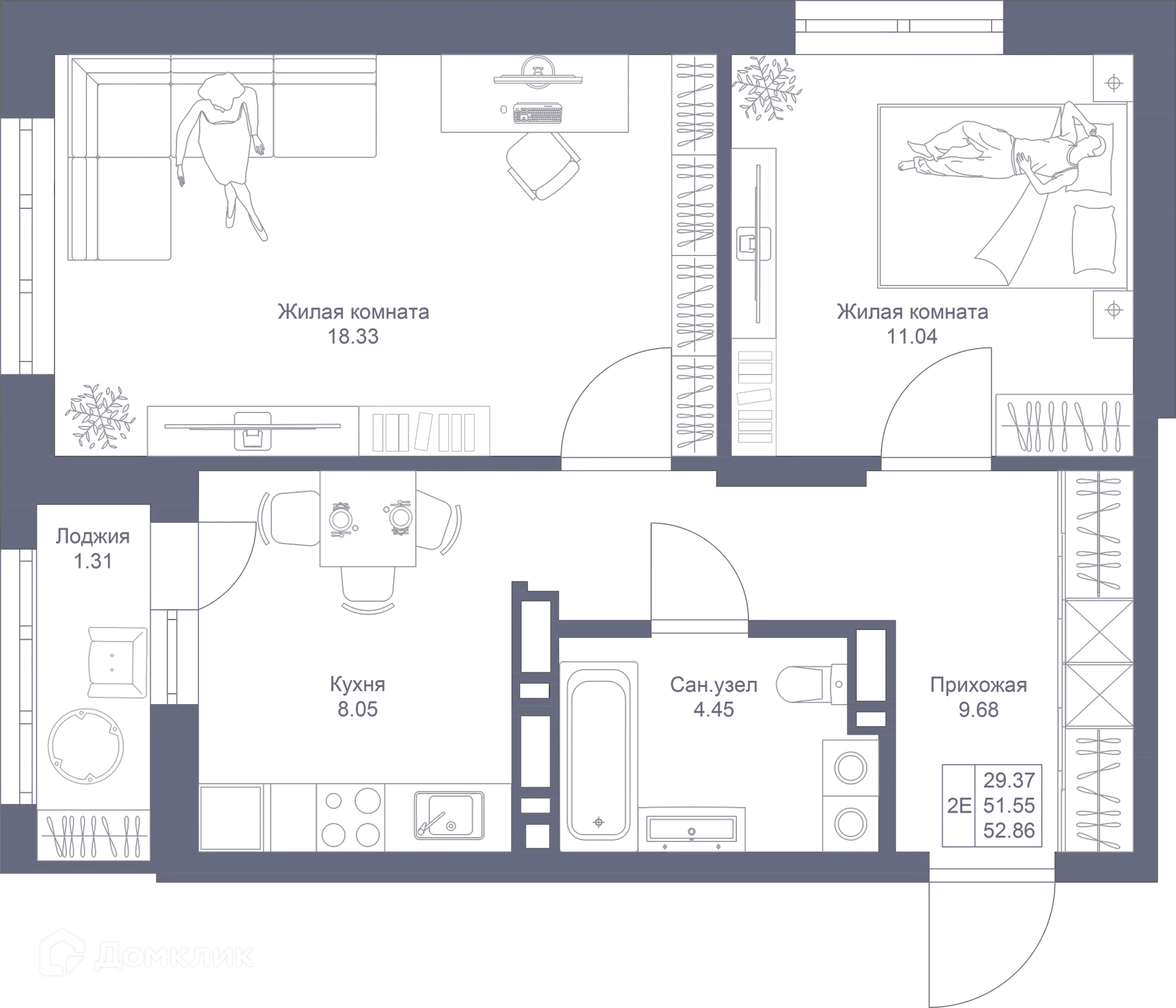 Фото квартиры в ЖК Мой Ритм