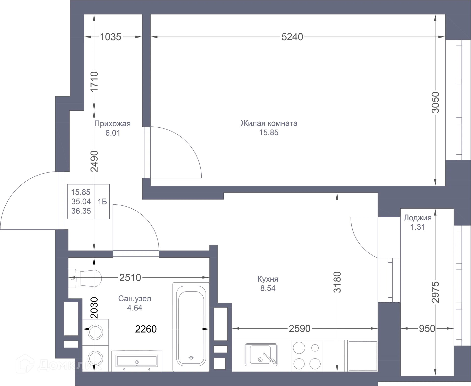 Фото квартиры в ЖК Мой Ритм