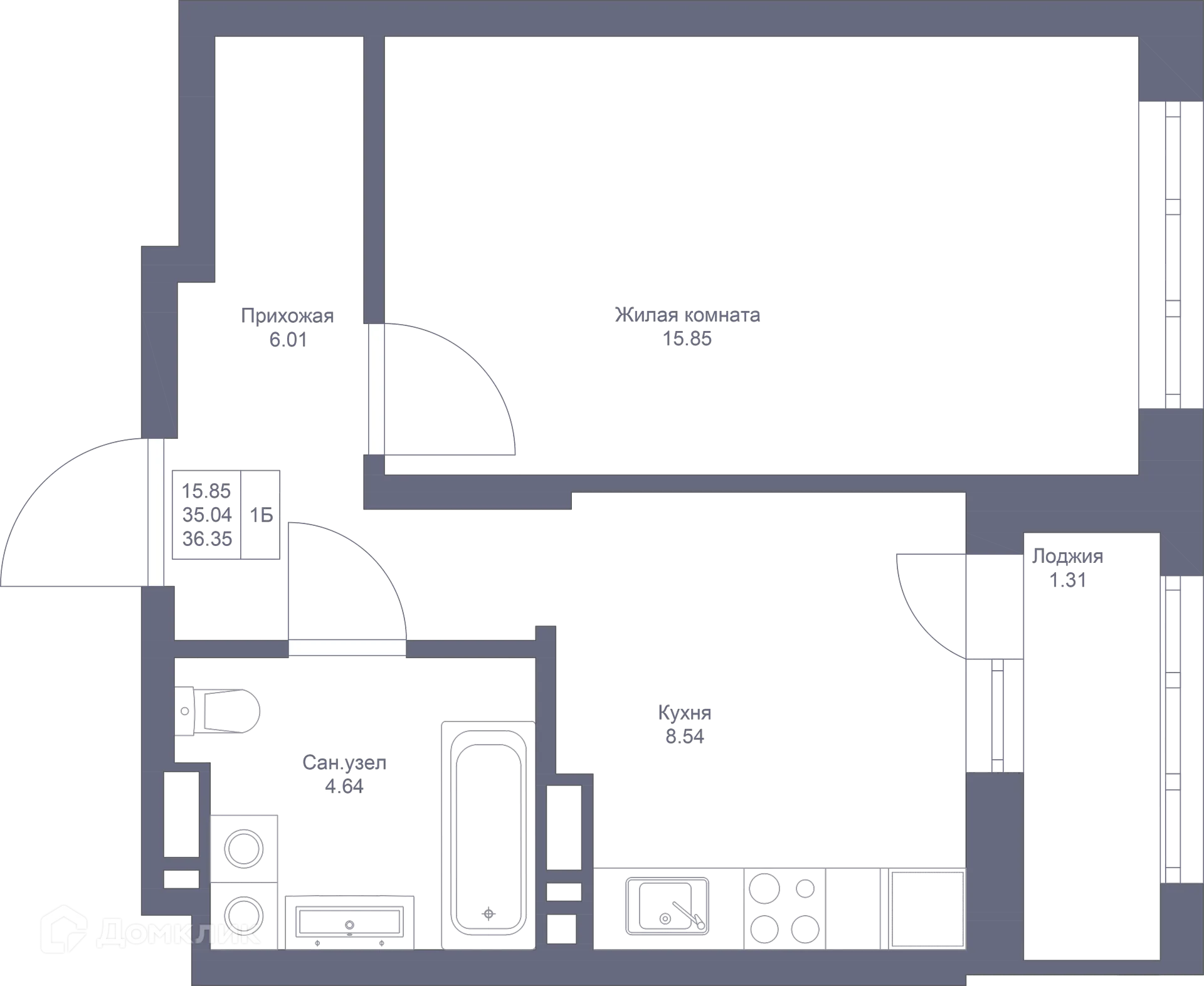 Фото квартиры в ЖК Мой Ритм