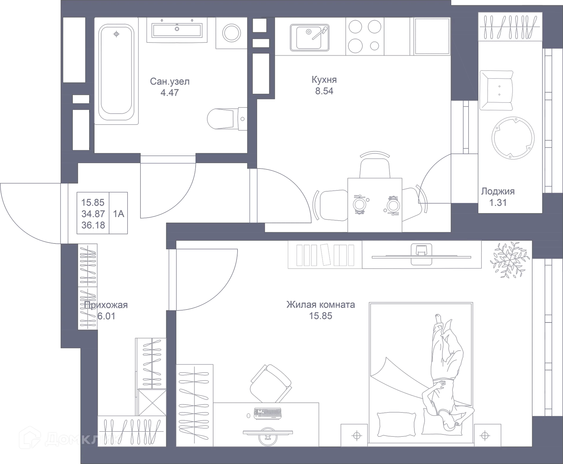 Фото квартиры в ЖК Мой Ритм
