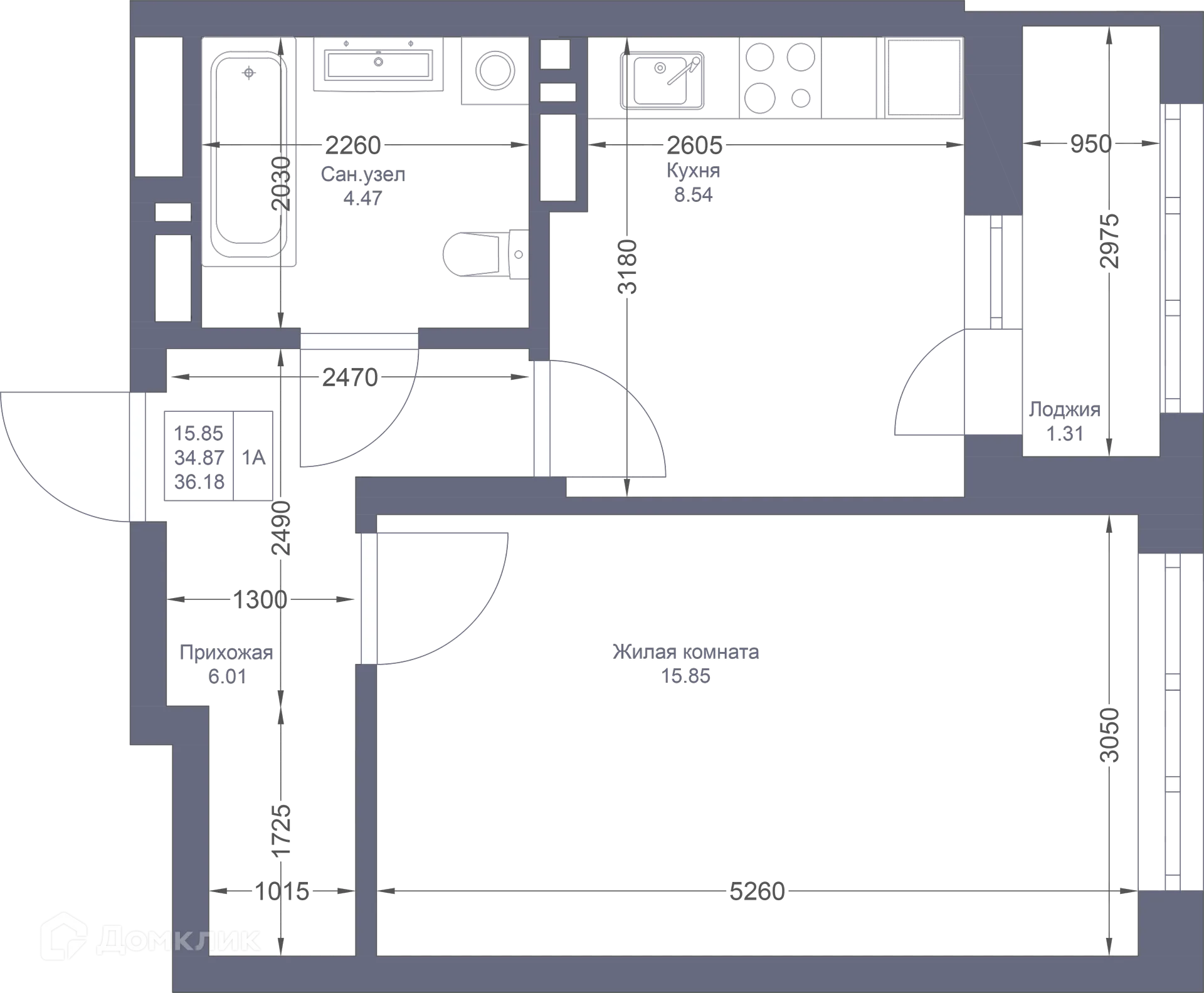 Фото квартиры в ЖК Мой Ритм