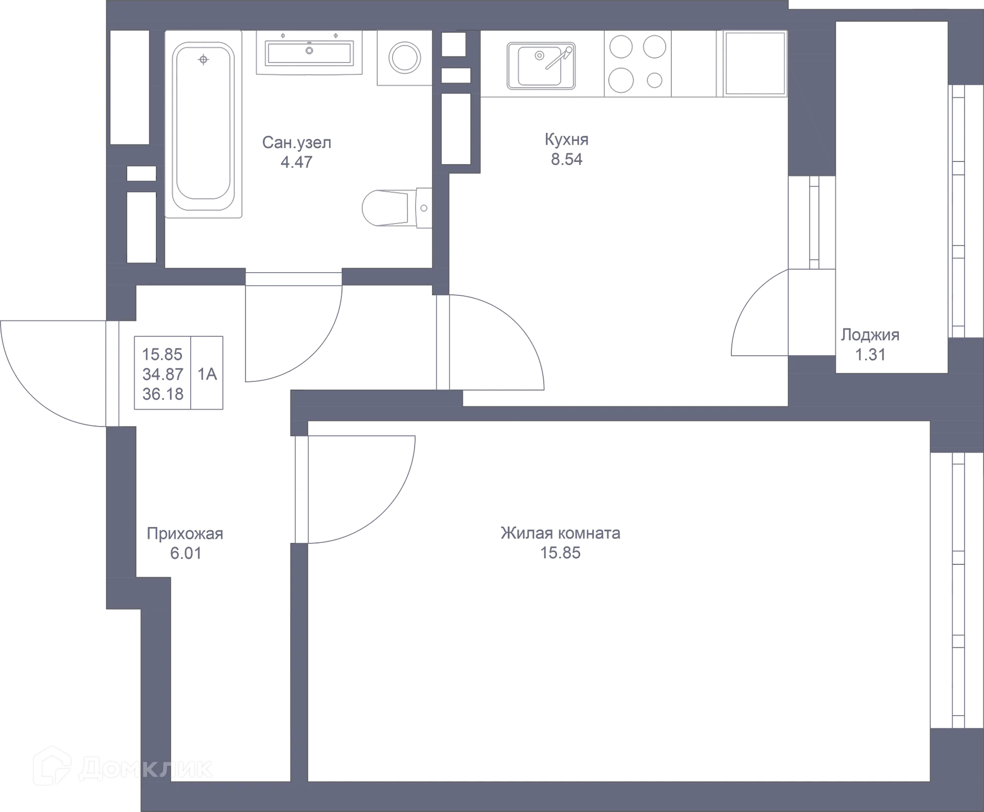 Фото квартиры в ЖК Мой Ритм