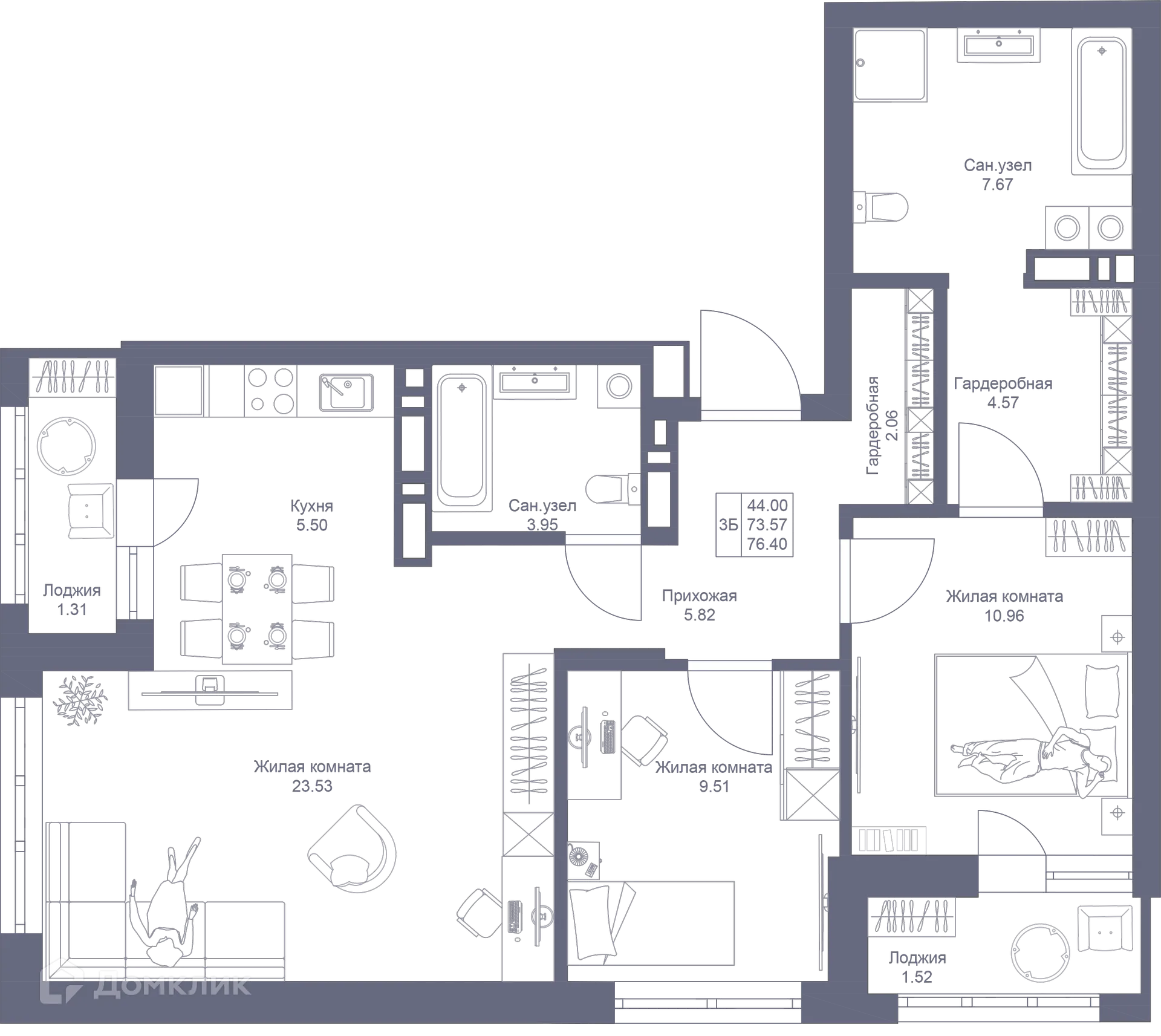 Фото квартиры в ЖК Мой Ритм