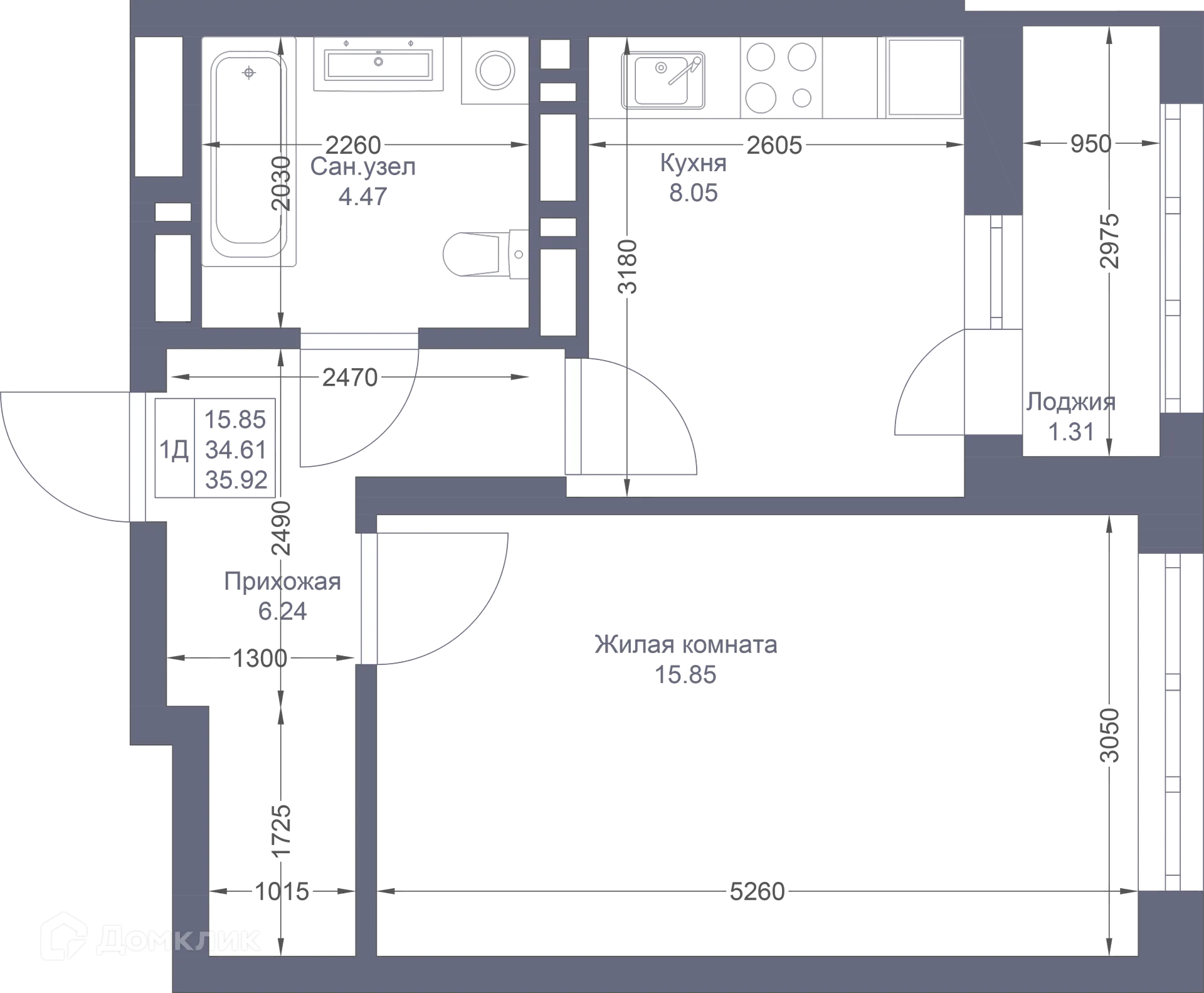 Фото квартиры в ЖК Мой Ритм
