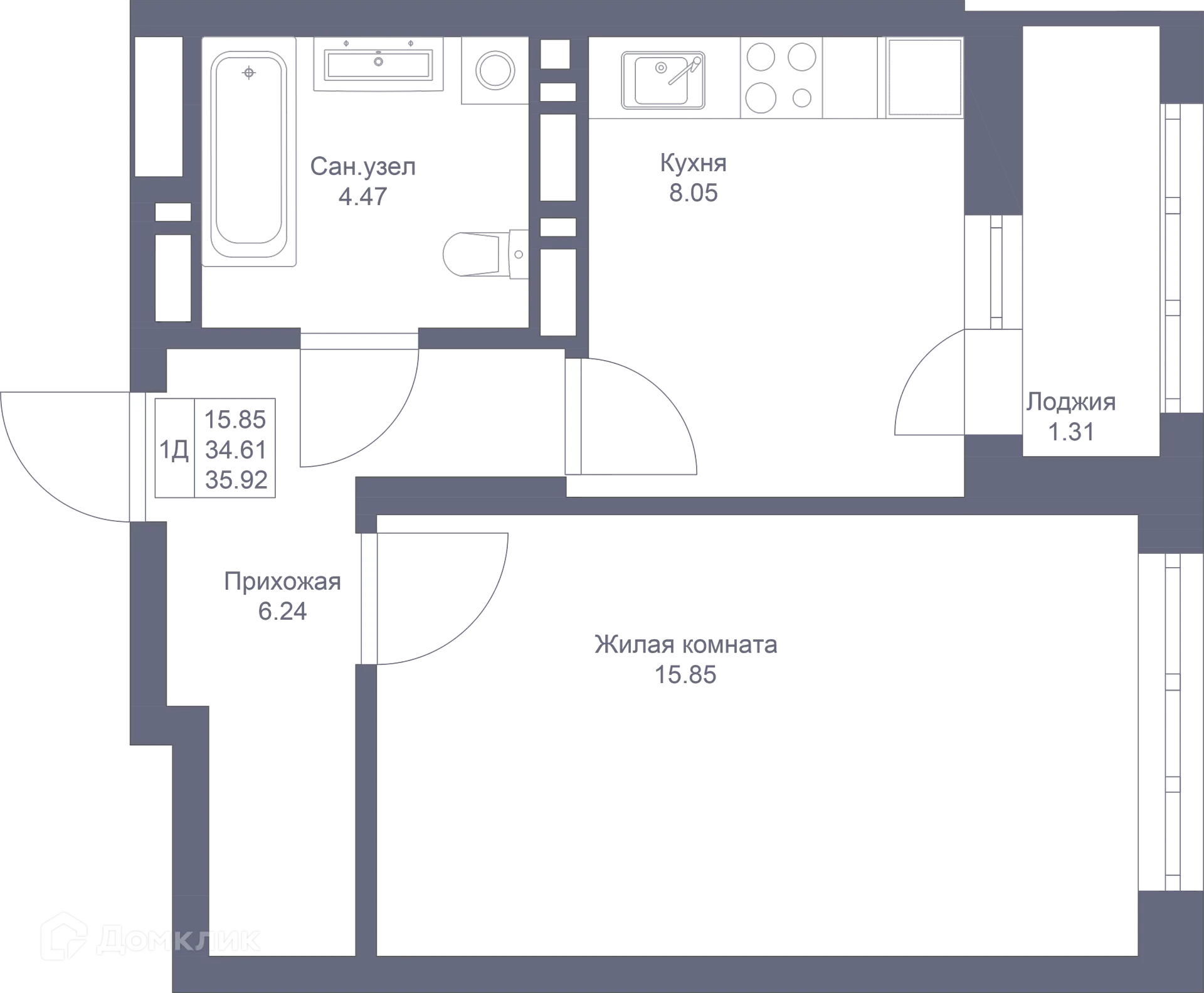 Фото квартиры в ЖК Мой Ритм