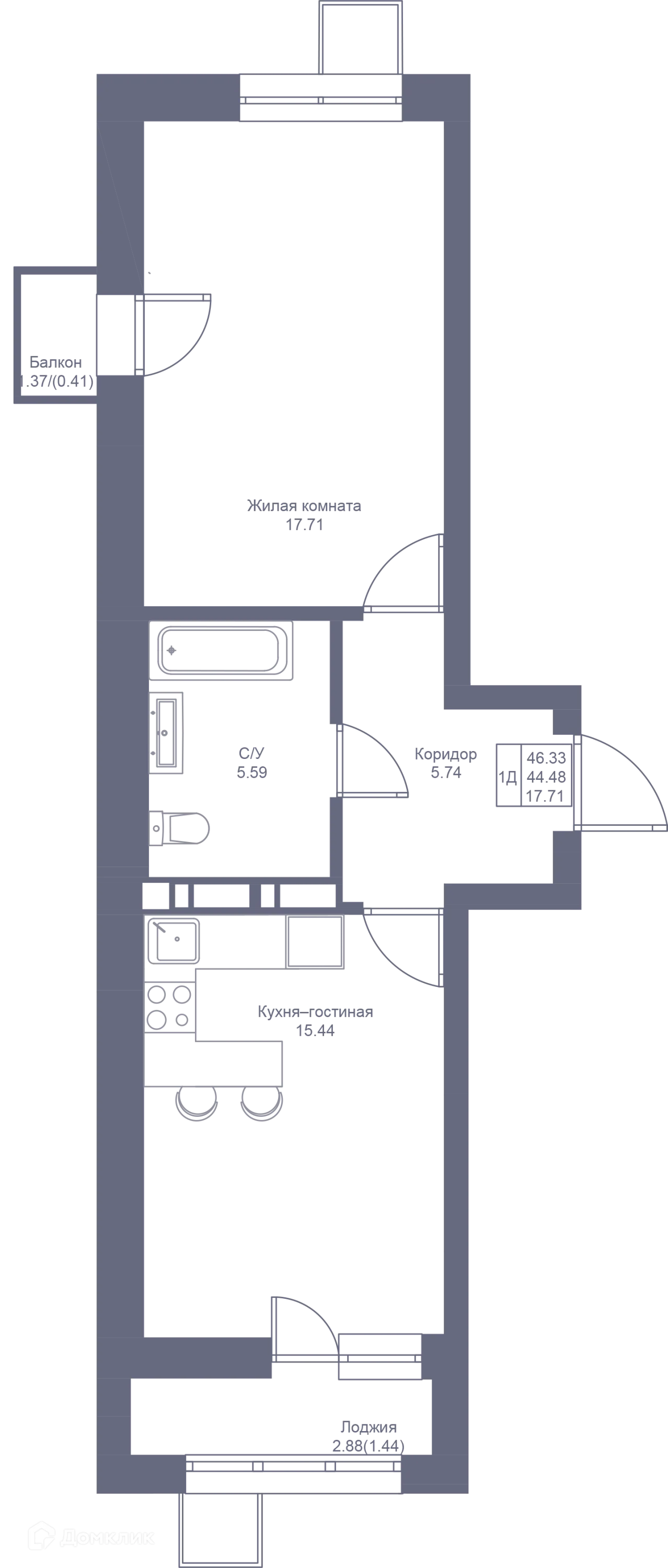 Фото квартиры в ЖК Мой Ритм