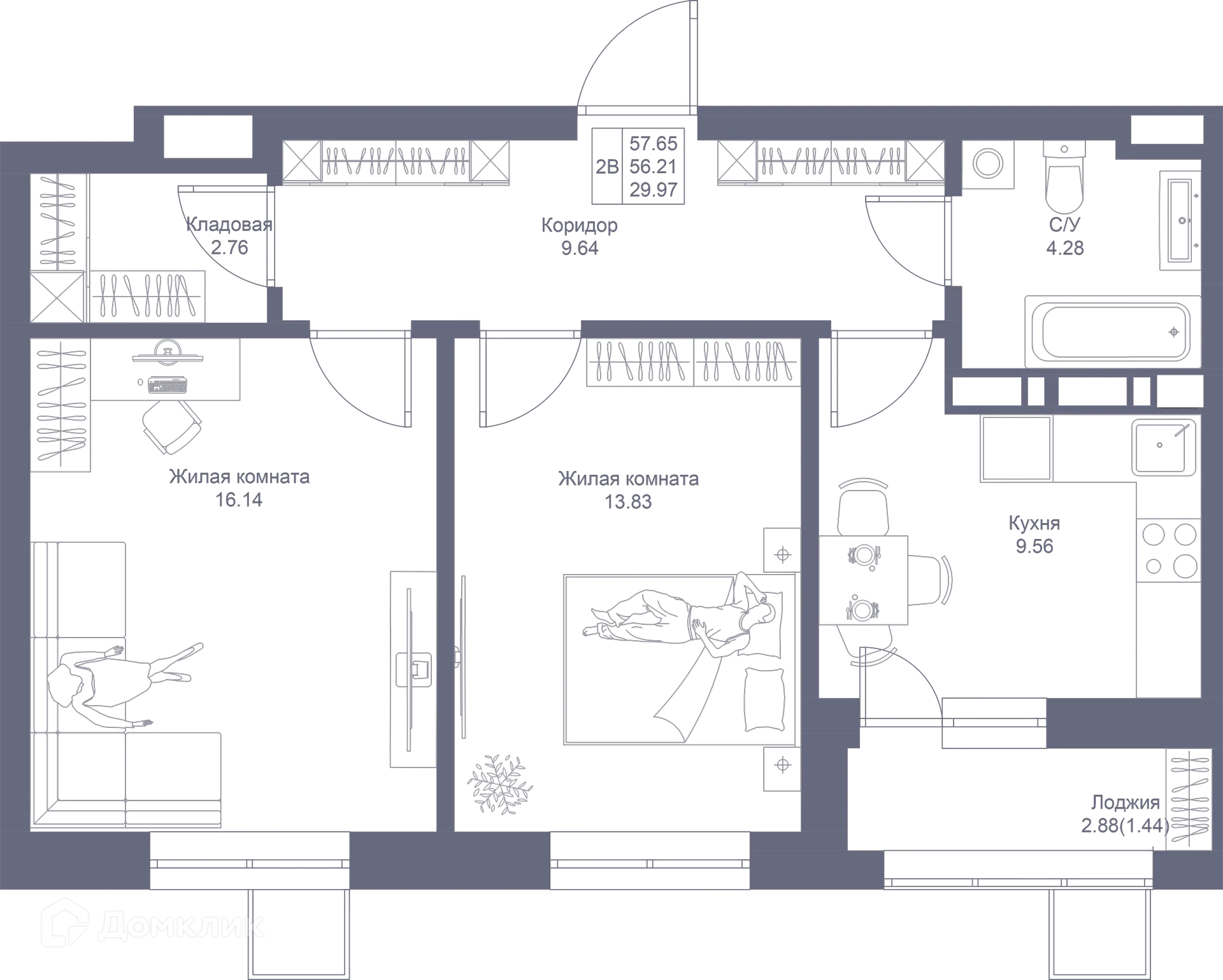 Фото квартиры в ЖК Мой Ритм