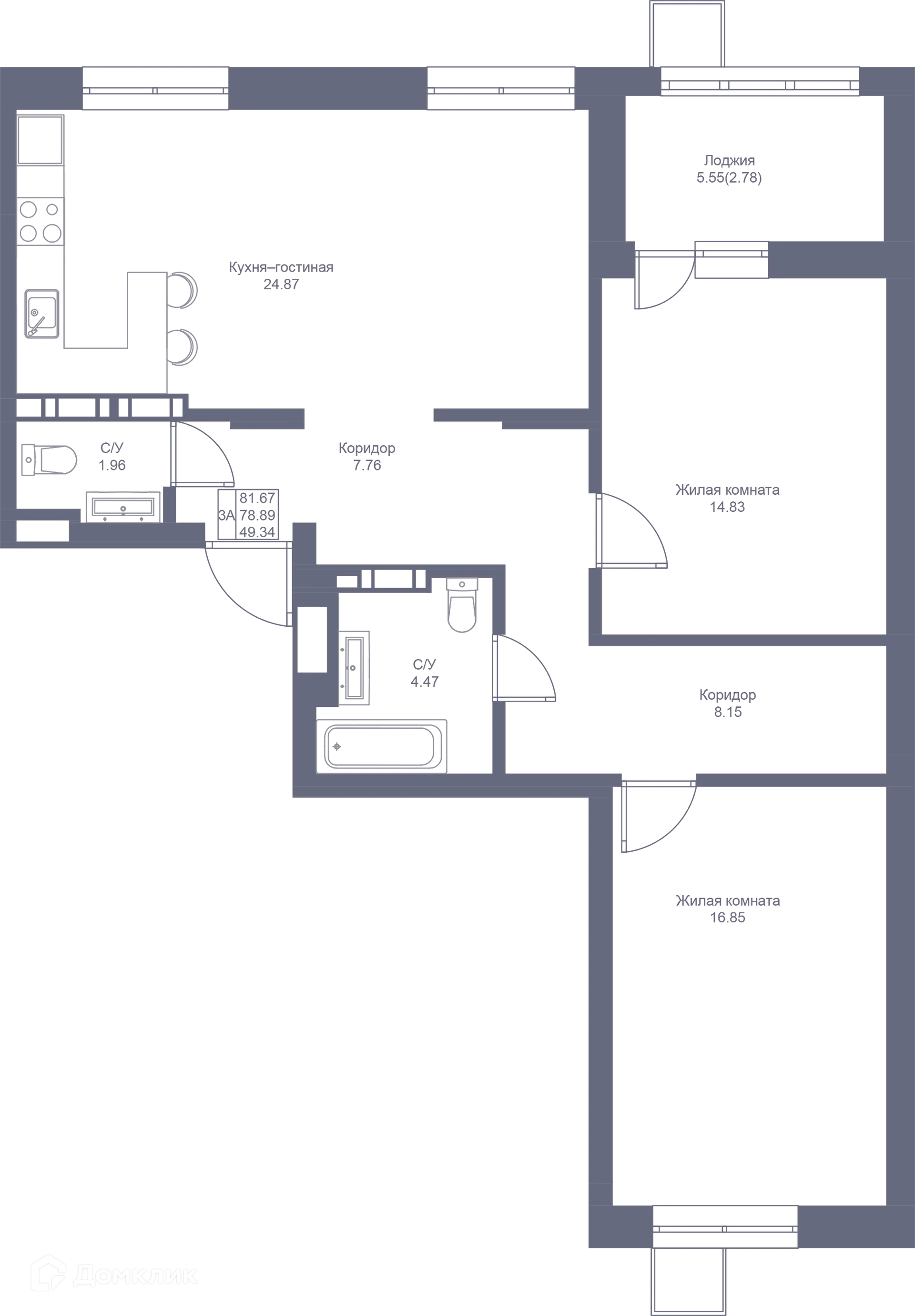 Фото квартиры в ЖК Мой Ритм