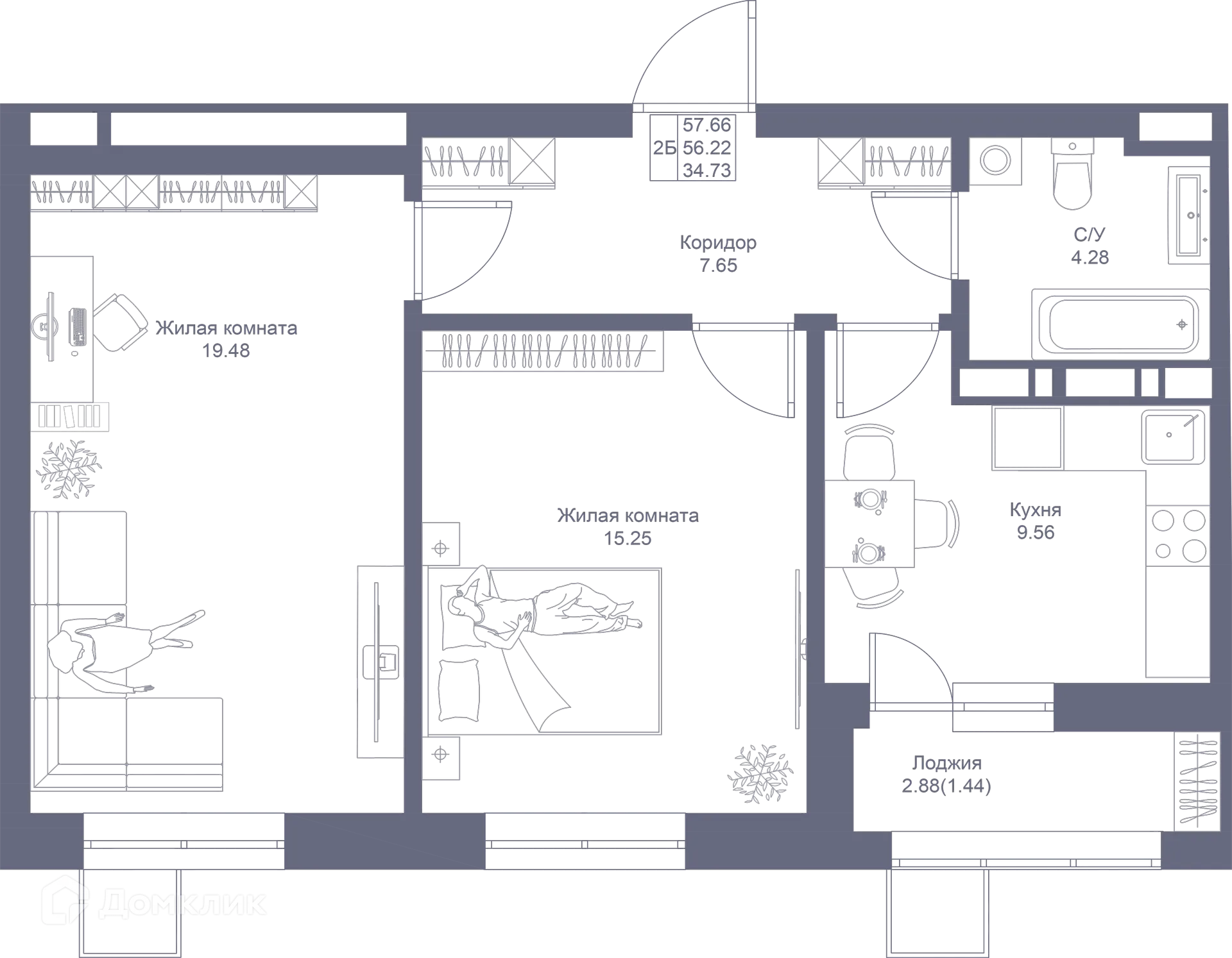 Фото квартиры в ЖК Мой Ритм