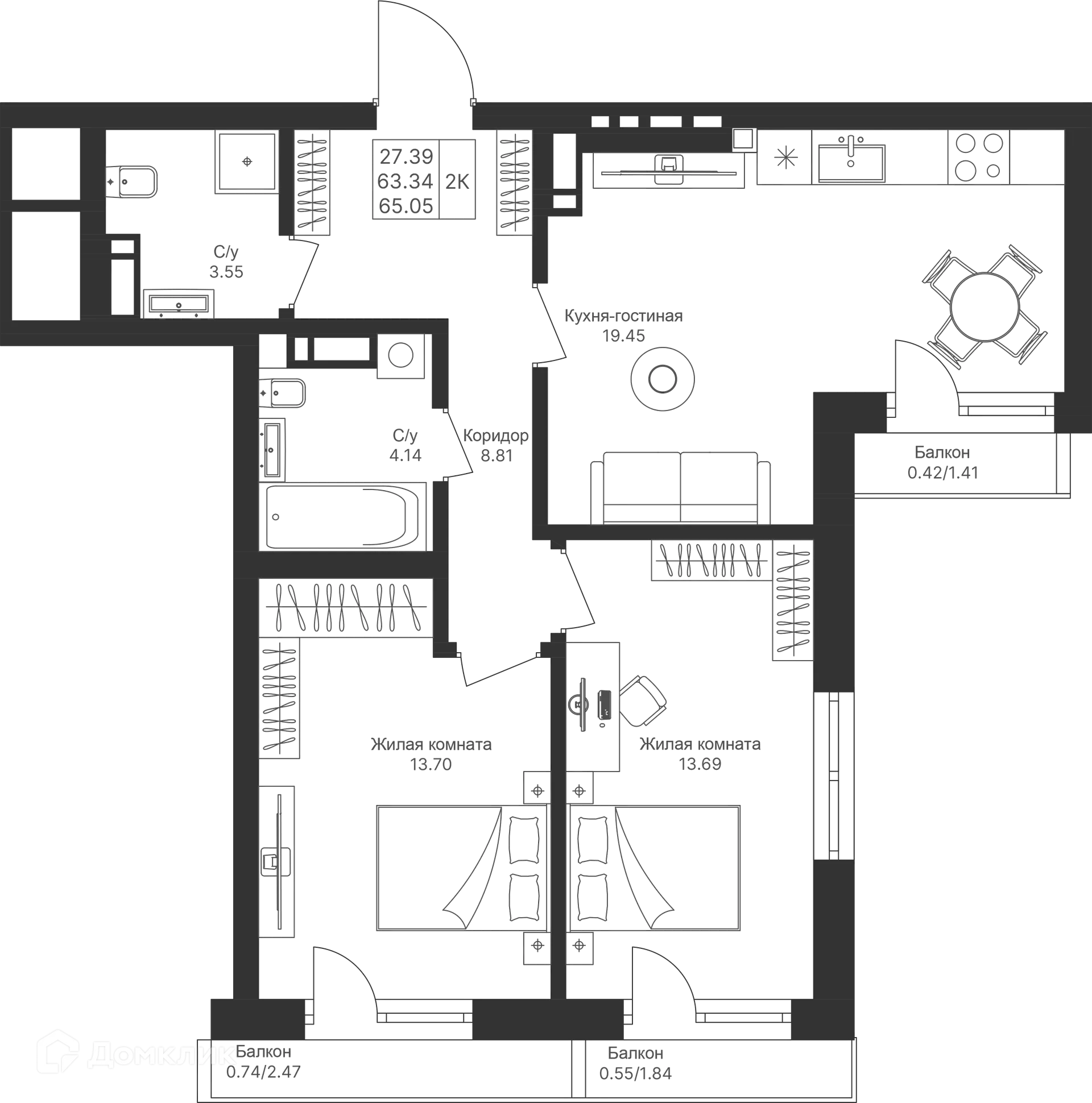 Фото квартиры в ЖК Мой Ритм
