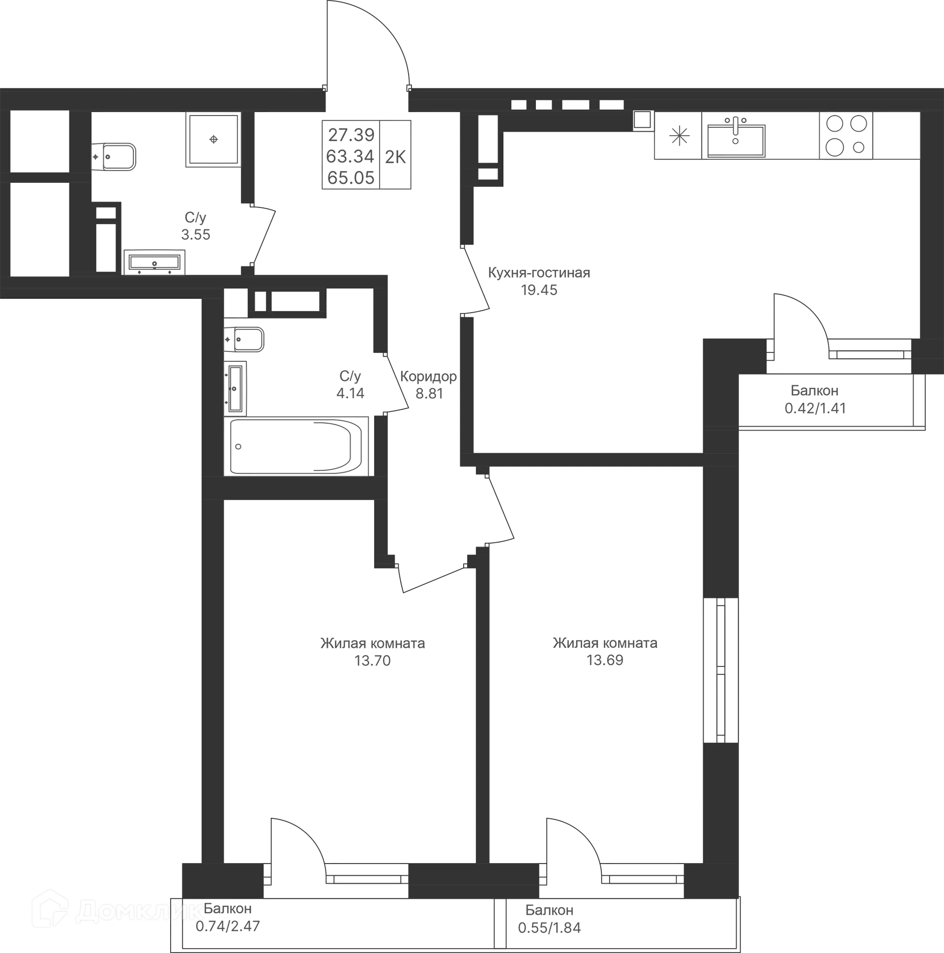 Фото квартиры в ЖК Мой Ритм