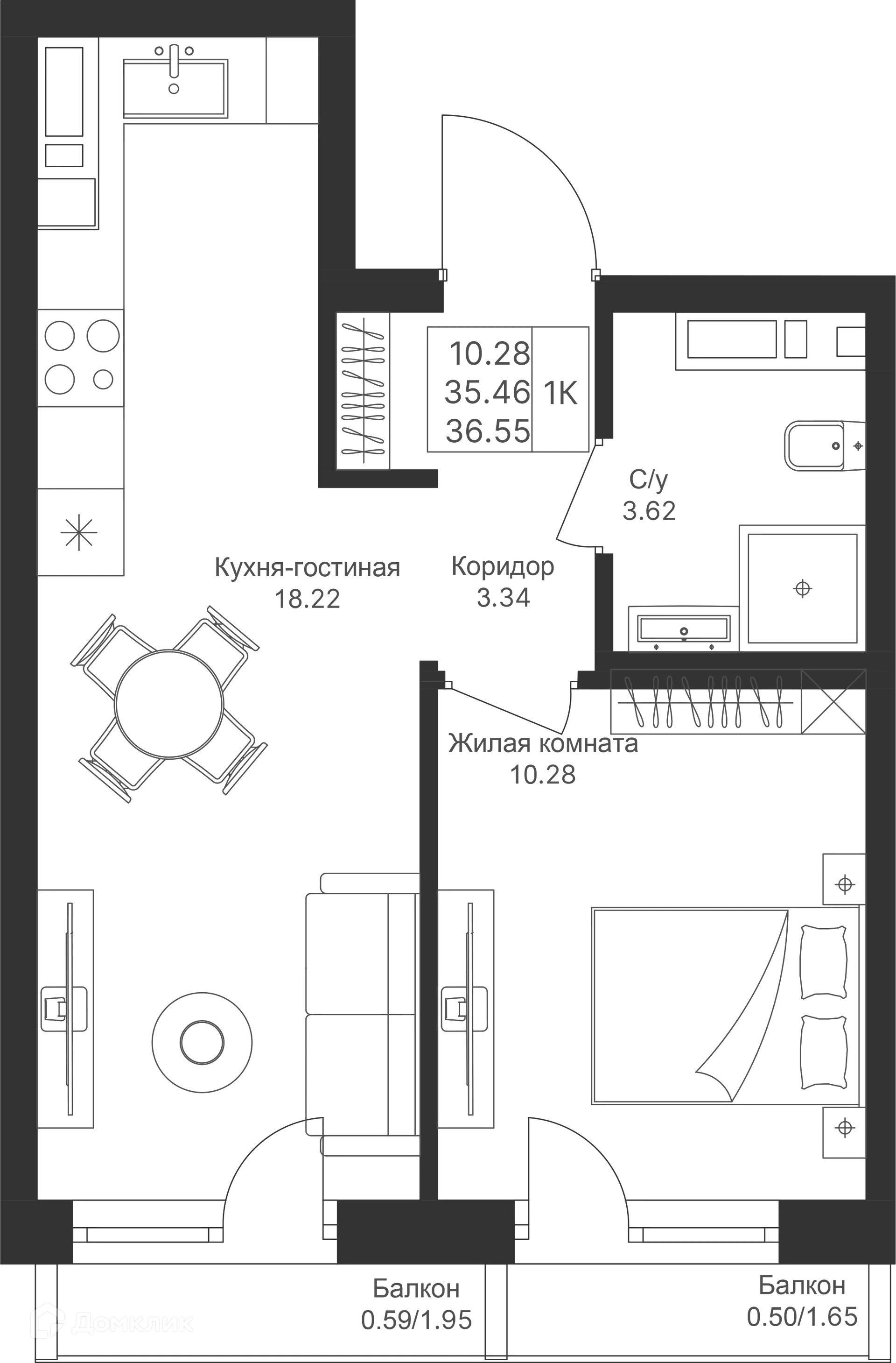 Фото квартиры в ЖК Мой Ритм